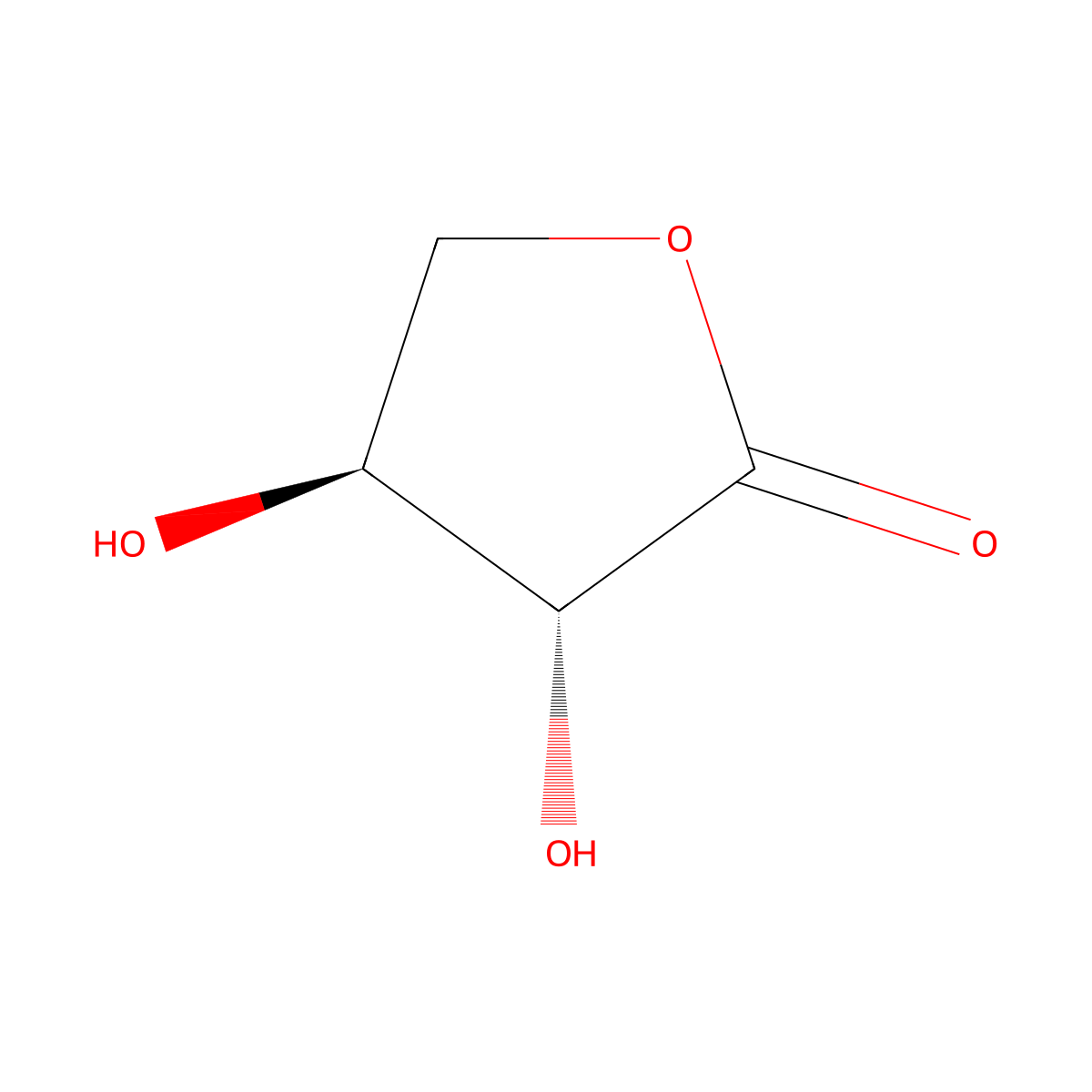 (3R,4S)-Dihydro-3,4-dihydroxy-2(3H)-furanone molecular structure, CAS 21730-93-8