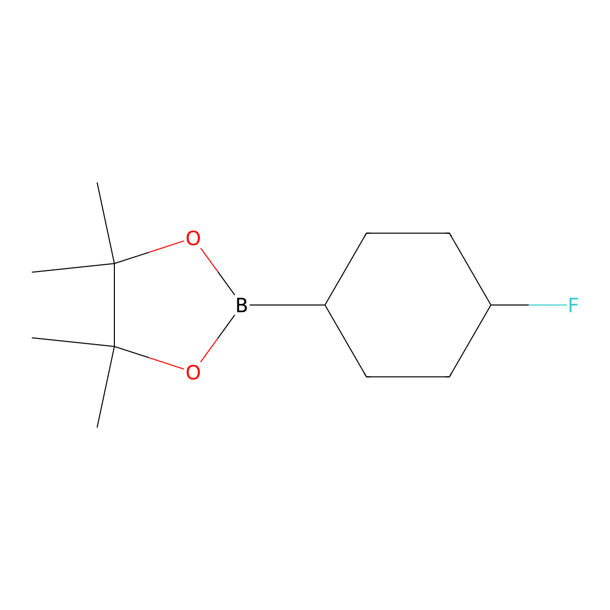 2-(4-Fluoro-cyclohexyl)-4,4,5,5-tetramethyl-[1,3,2]dioxaborolane molecular structure, CAS 2173014-94-1