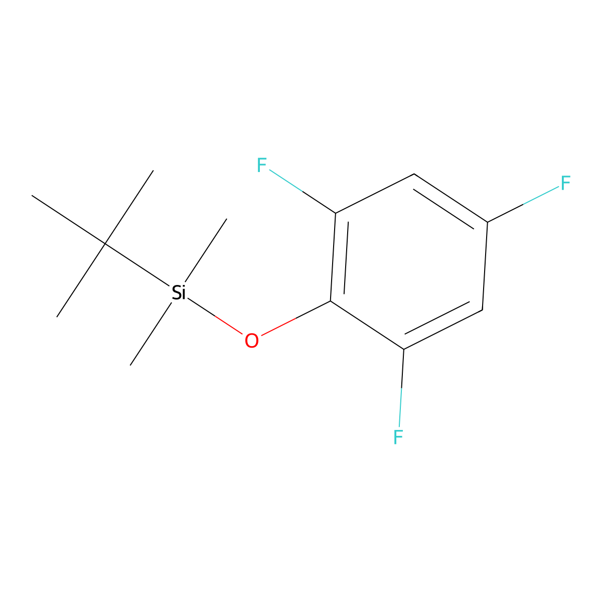 2-[[(1,1-Dimethylethyl)dimethylsilyl]oxy]-1,3,5-triifluorobenzene molecular structure, CAS 2173015-27-3