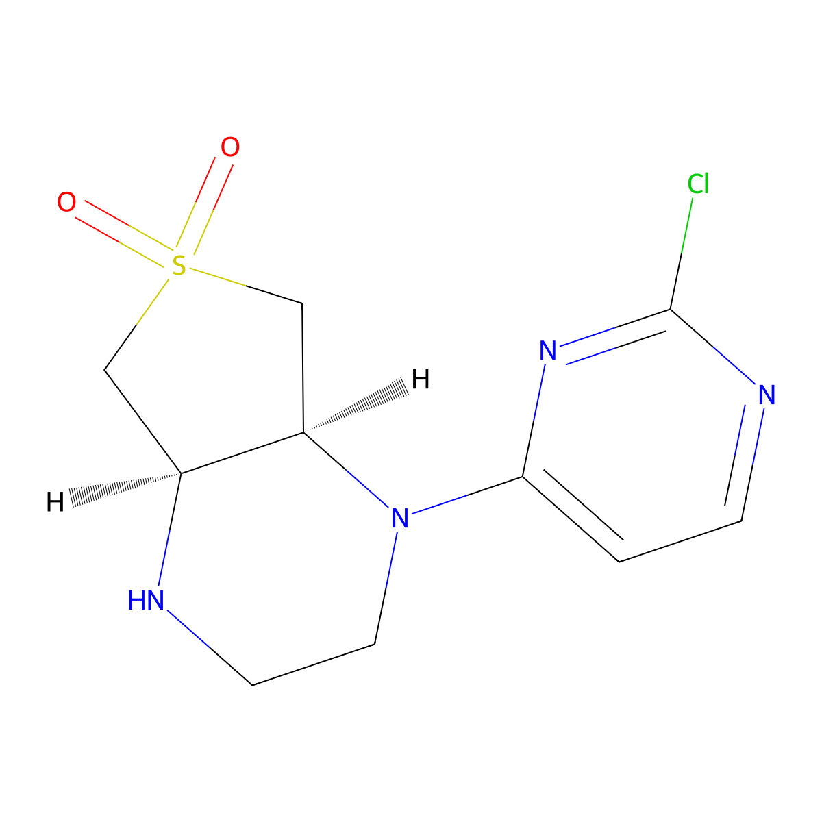 (4aR,7aS)-1-(2-chloropyrimidin-4-yl)octahydrothieno[3,4-b]pyrazine 6,6-dioxide molecular structure, CAS 2173052-87-2