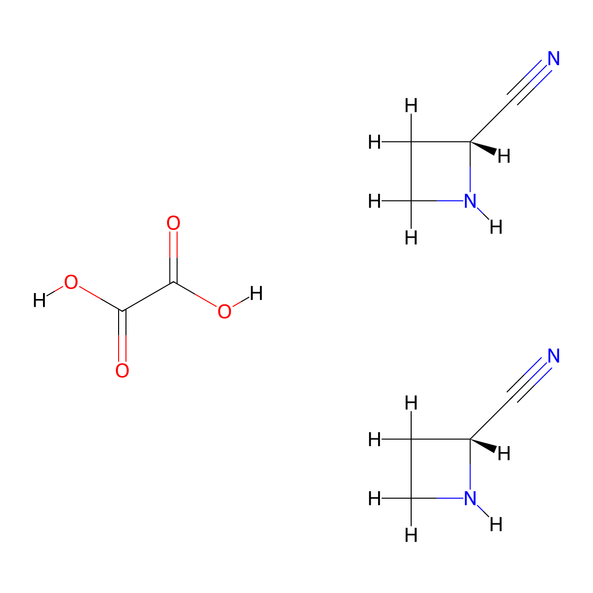 bis((2R)-azetidine-2-carbonitrile); oxalic acid molecular structure, CAS 2173052-89-4