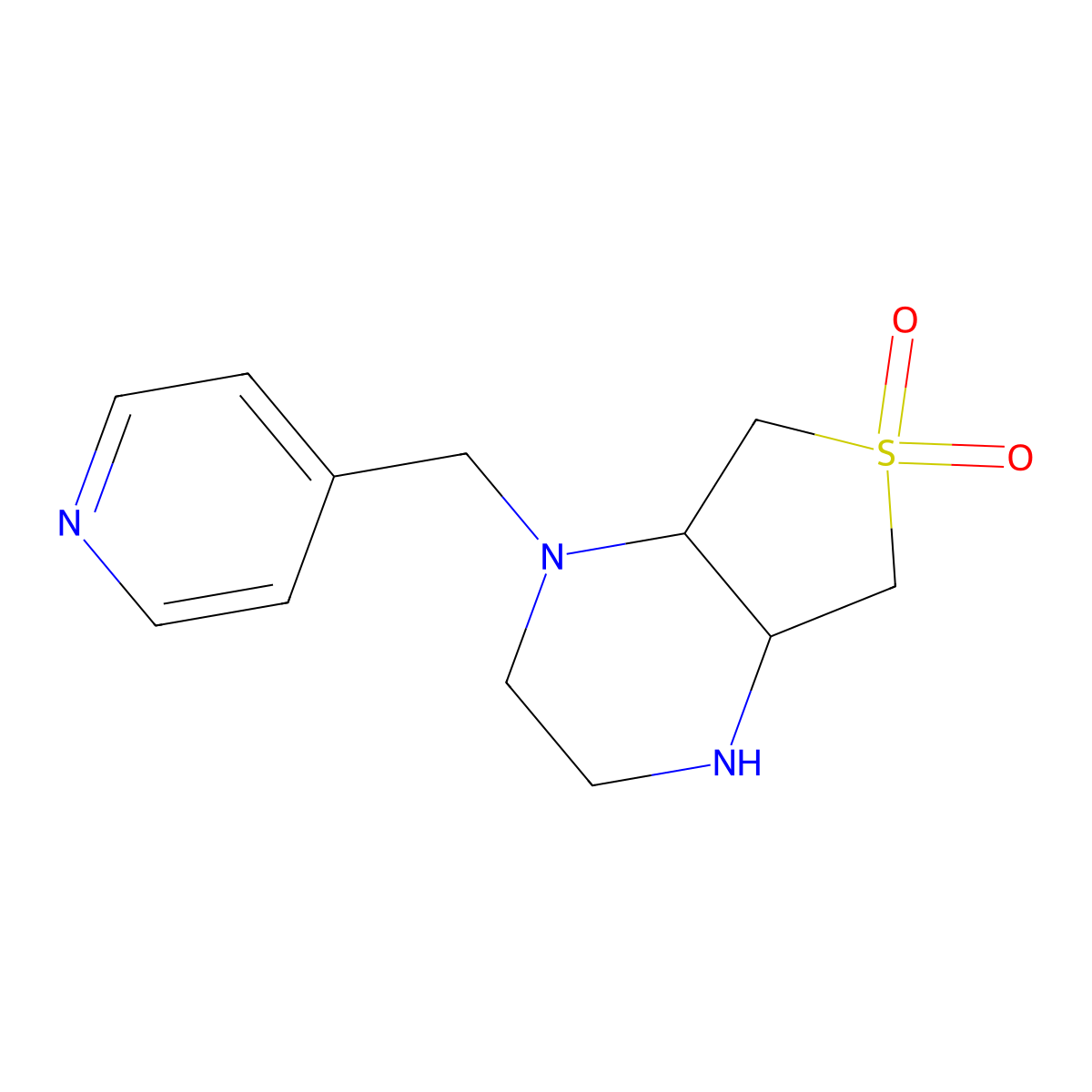 (4aS,7aR)-4-(pyridin-4-ylmethyl)-2,3,4a,5,7,7a-hexahydro-1H-thieno[3,4-b]pyrazine 6,6-dioxide molecular structure, CAS 2173052-98-5