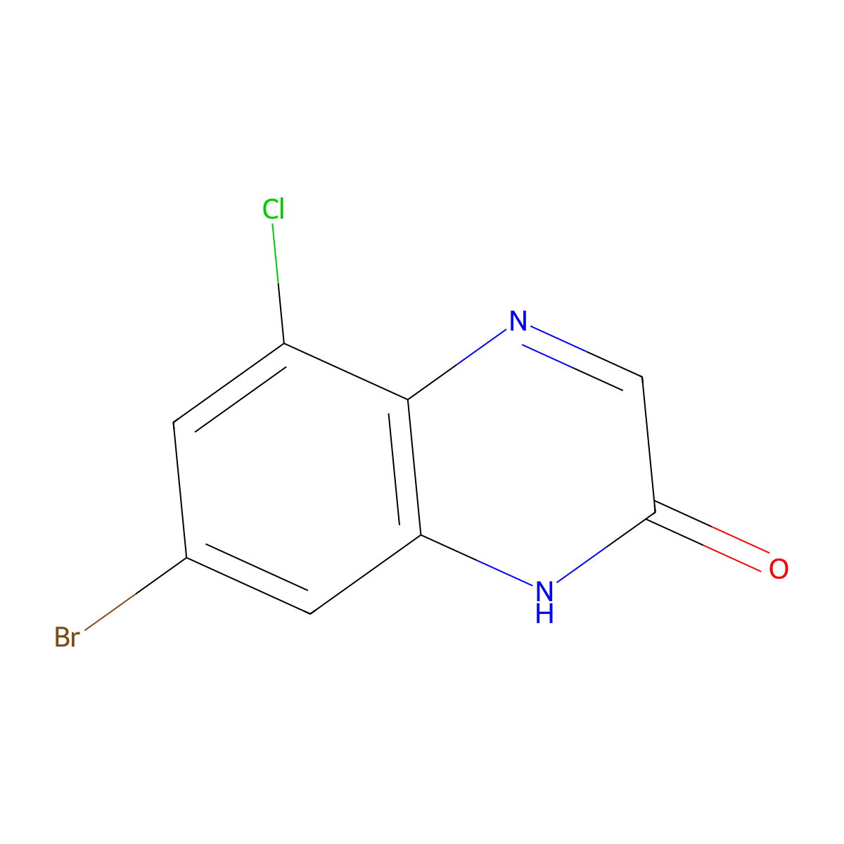 7-Bromo-5-chloro-1,2-dihydroquinoxalin-2-one molecular structure, CAS 2173069-35-5