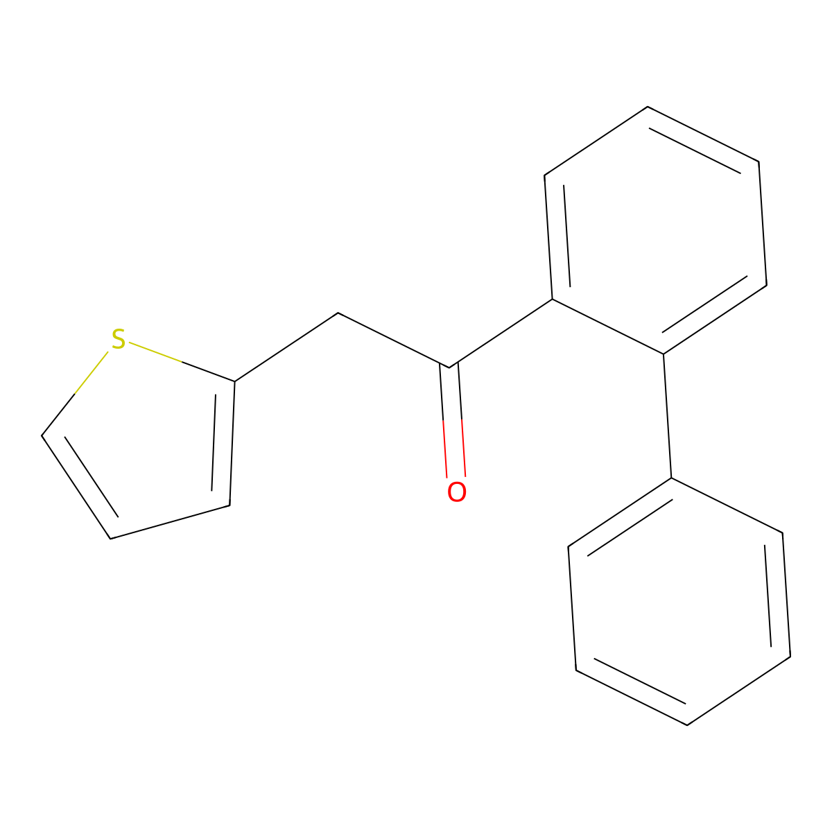 Ethanone, 1-[1,1a(2)-biphenyl]-2-yl-2-(2-thienyl)- molecular structure, CAS 2173083-58-2
