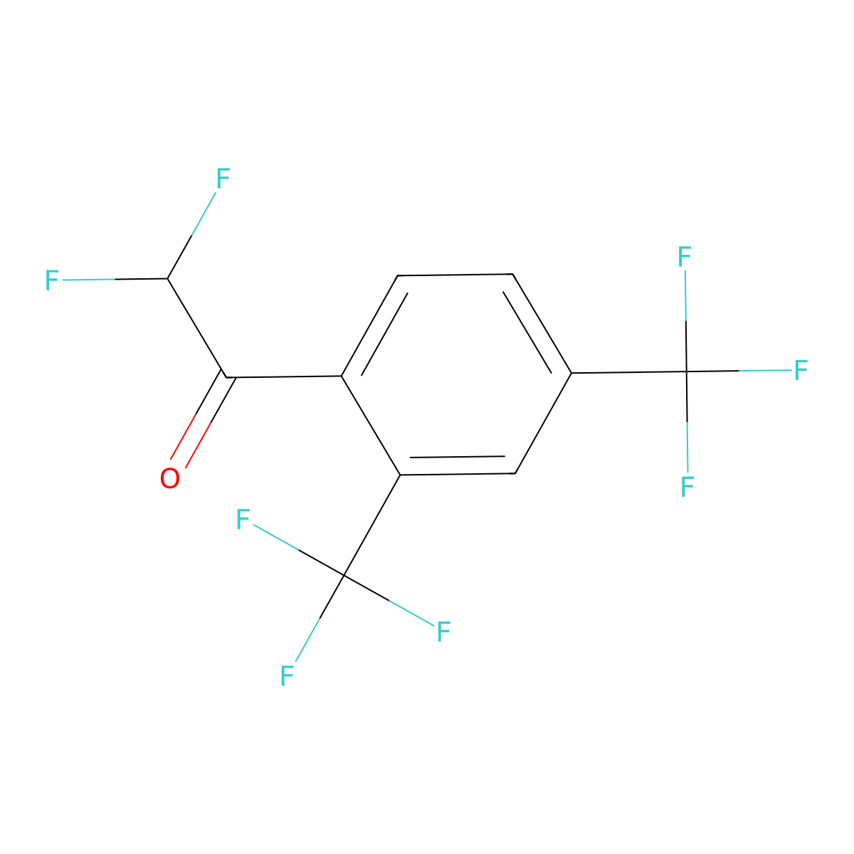 1-[2,4-Bis(trifluoromethyl)phenyl]-2,2-difluoroethanone molecular structure, CAS 2173085-30-6