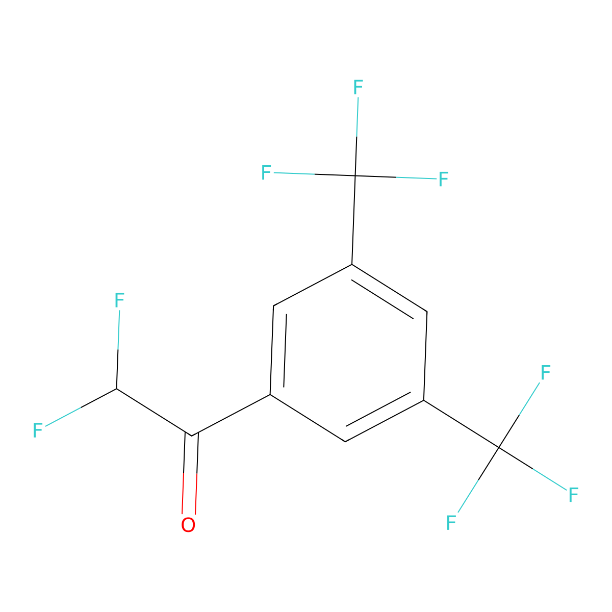 1-[3,5-Bis(trifluoromethyl)phenyl]-2,2-difluoroethanone molecular structure, CAS 2173085-40-8