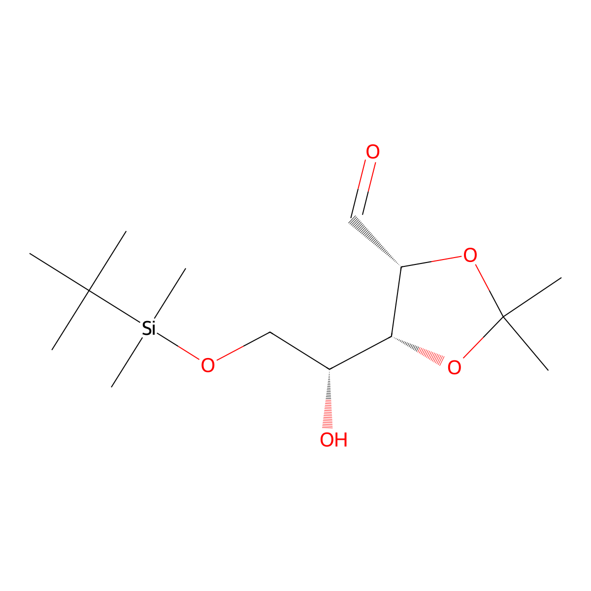 5-O-((1,1-Dimethylethyl)dimethylsilyl)-2,3-O-(1-methylethylidene)-D-ribose molecular structure, CAS 217309-46-1