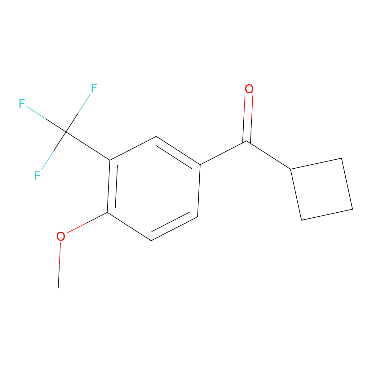 Cyclobutyl[4-methoxy-3-(trifluoromethyl)phenyl]methanone molecular structure, CAS 2173090-24-7