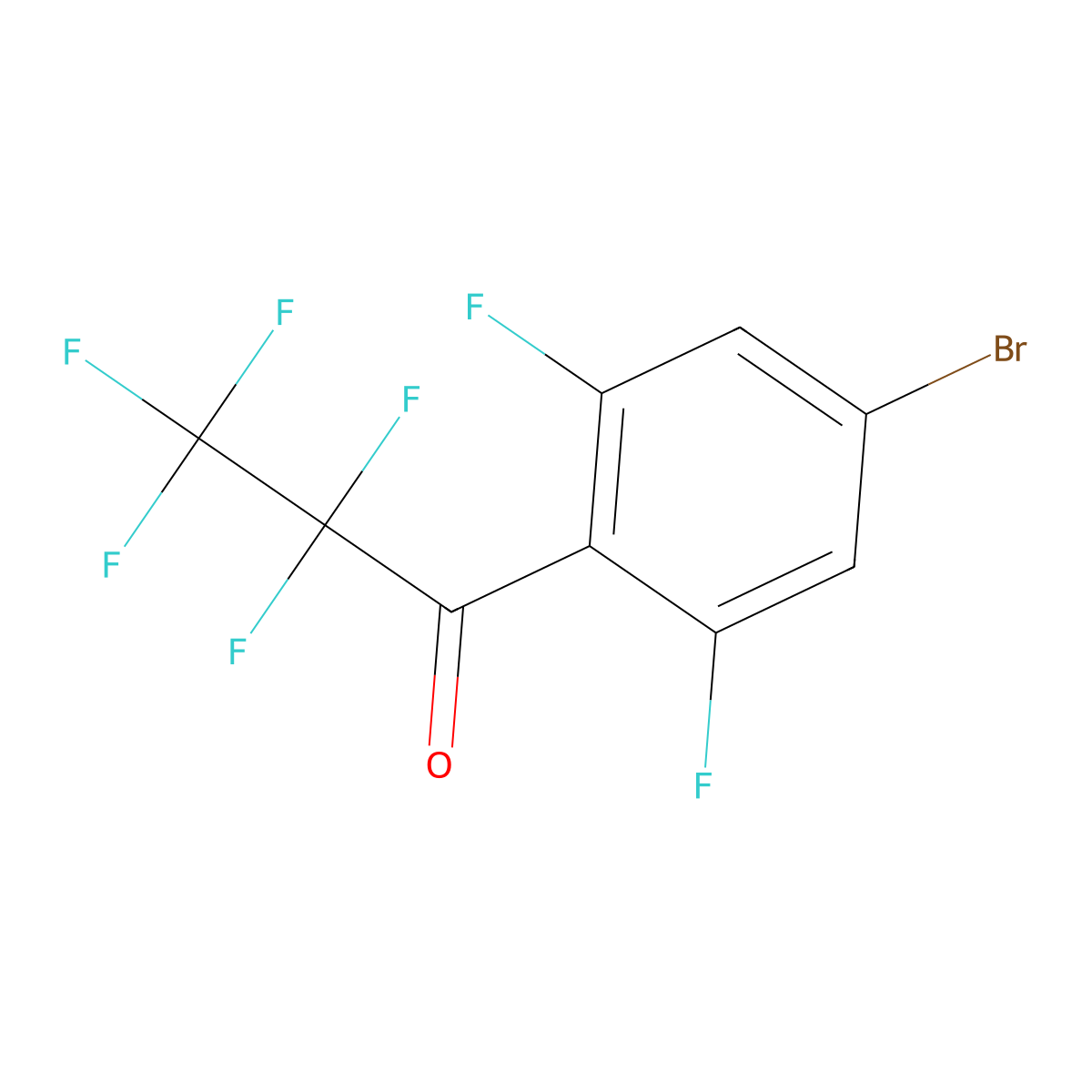 1-Propanone, 1-(4-bromo-2,6-difluorophenyl)-2,2,3,3,3-pentafluoro- molecular structure, CAS 2173090-56-5