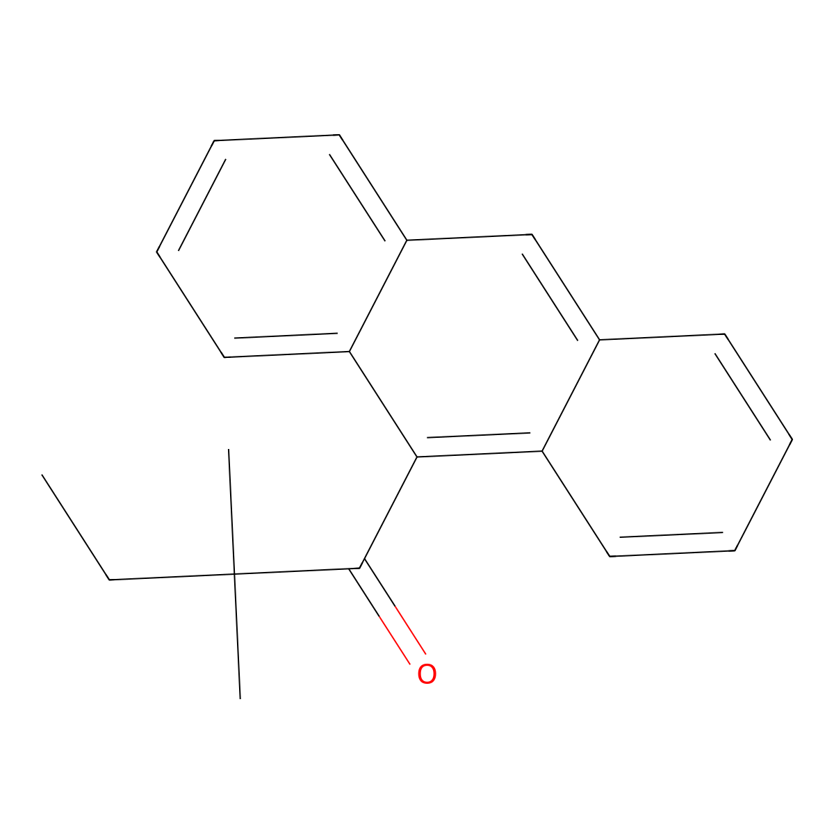 1-(Anthracen-9-yl)-2,2-dimethylbutan-1-one molecular structure, CAS 2173090-84-9