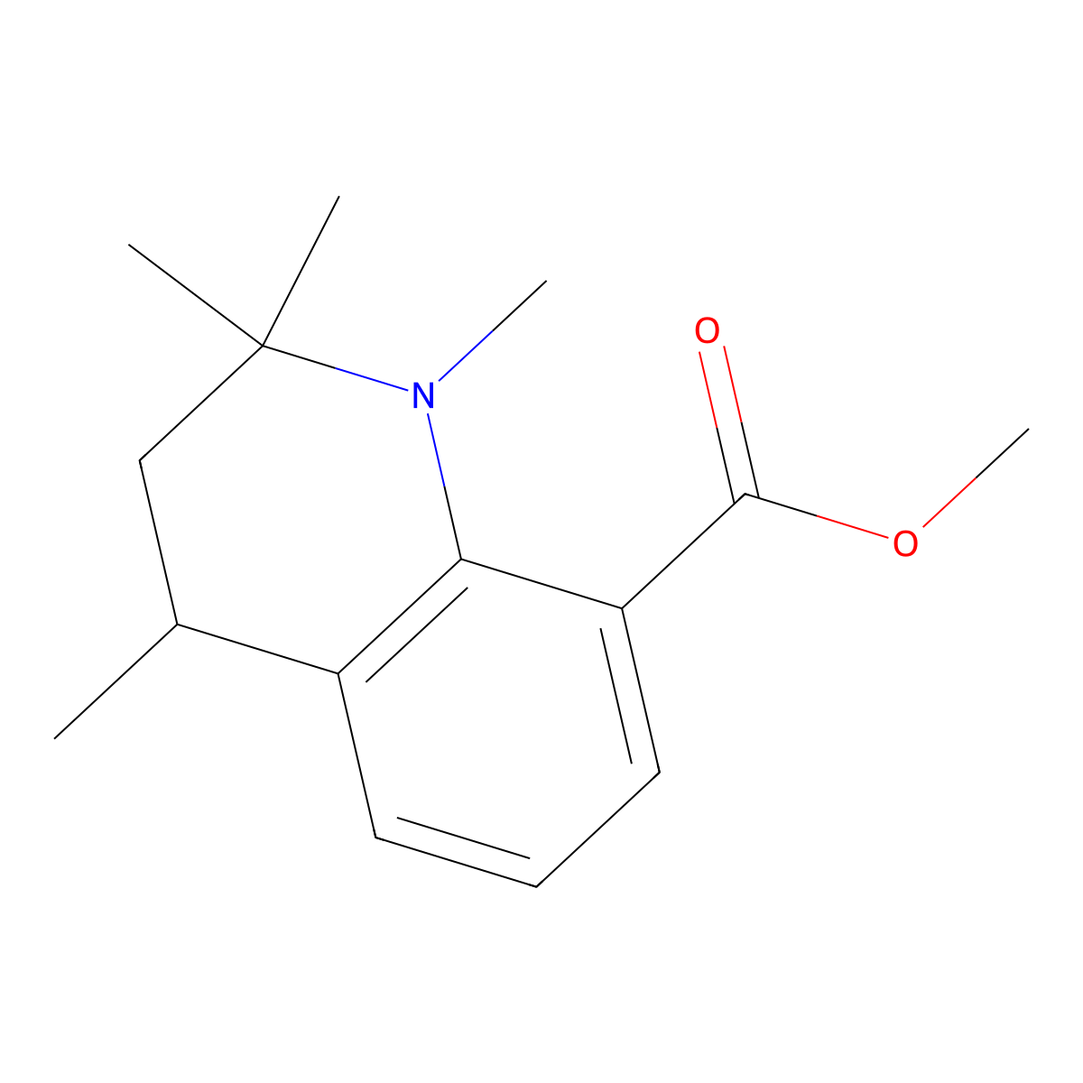 Methyl 1,2,2,4-tetramethyl-1,2,3,4-tetrahydroquinoline-8-carboxylate molecular structure, CAS 2173090-87-2