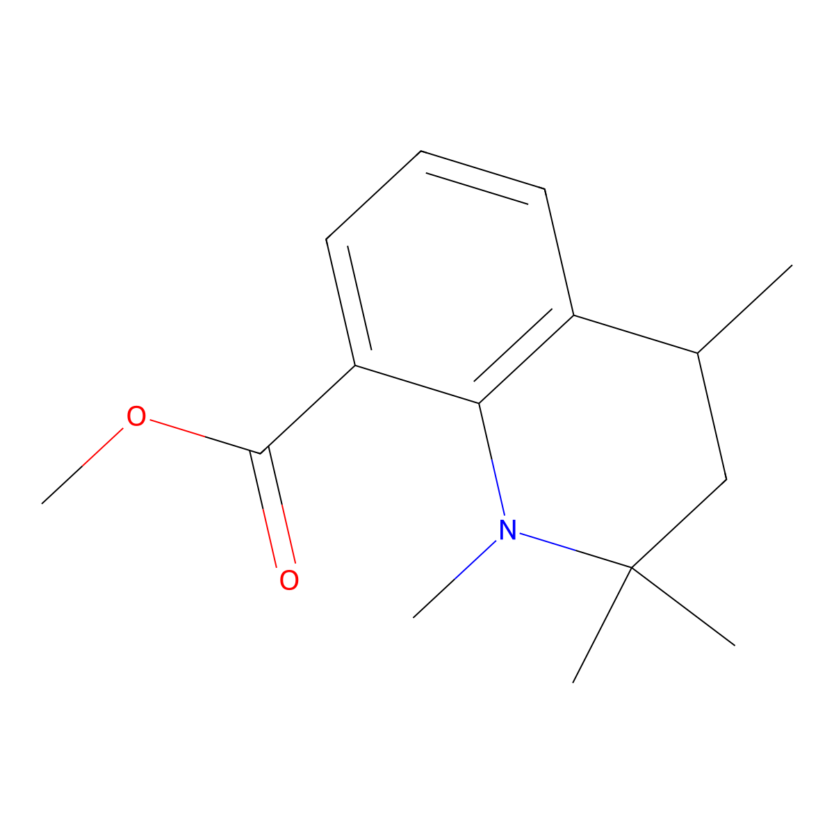 Methyl 1,2,2,4-tetramethyl-1,2,3,4-tetrahydroquinoline-8-carboxylate molecular structure, CAS 2173090-87-2