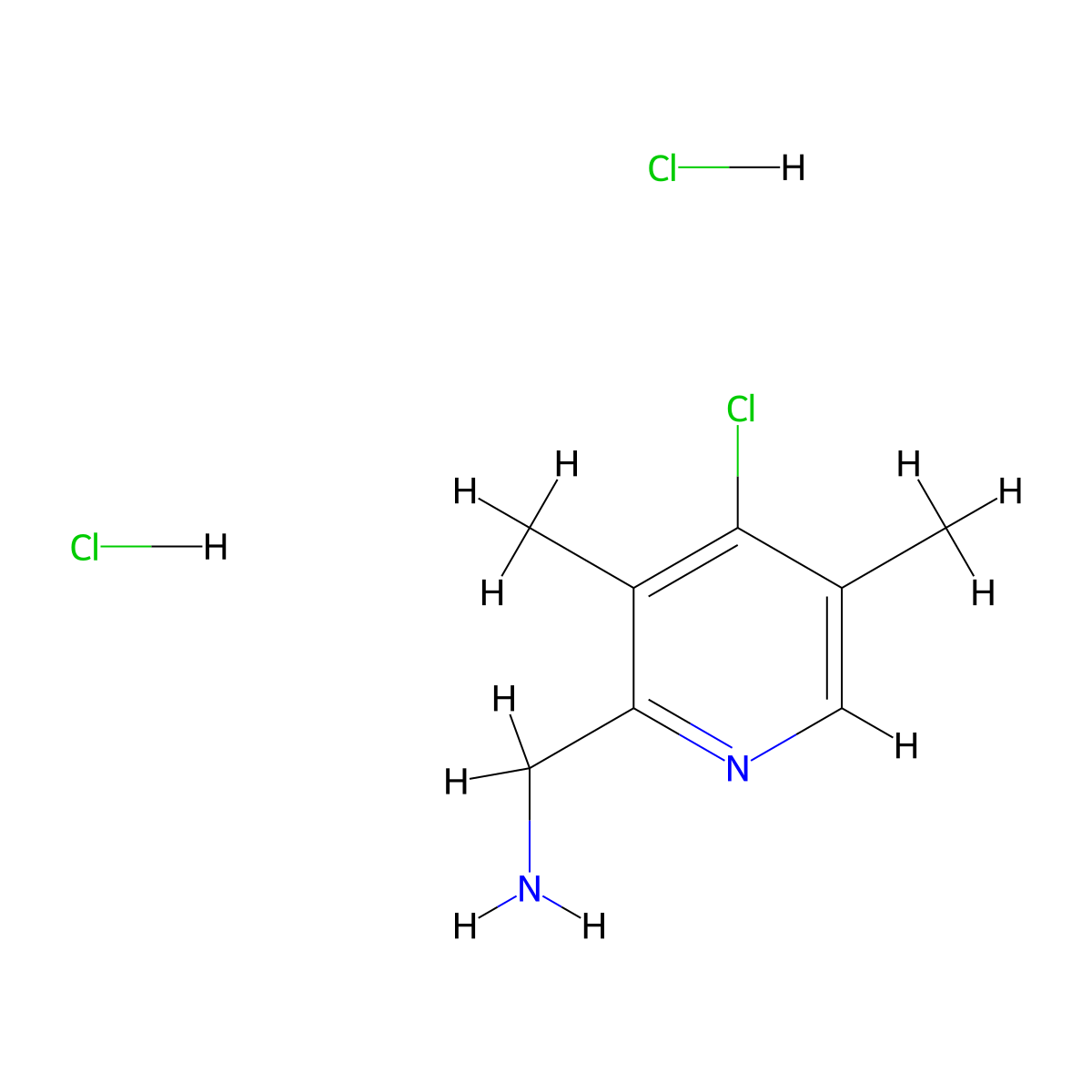 1-(4-Chloro-3,5-dimethylpyridin-2-yl)methanamine dihydrochloride molecular structure, CAS 2173091-65-9