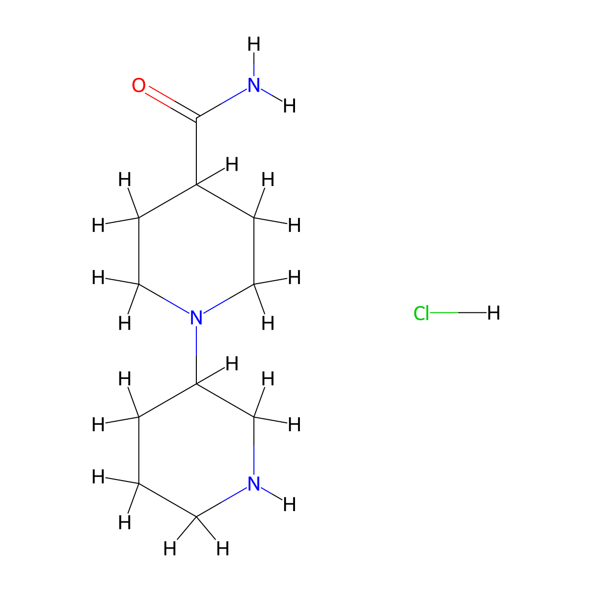 1,3'-Bipiperidine-4-carboxamide hydrochloride molecular structure, CAS 2173091-75-1
