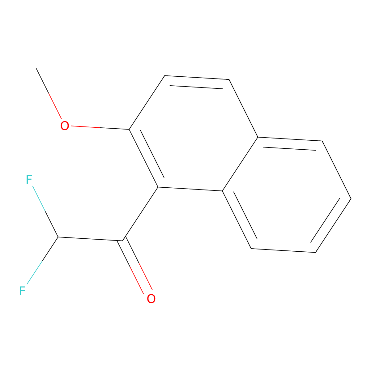 2,2-Difluoro-1-(2-methoxynaphthalen-1-yl)ethanone molecular structure, CAS 2173091-94-4