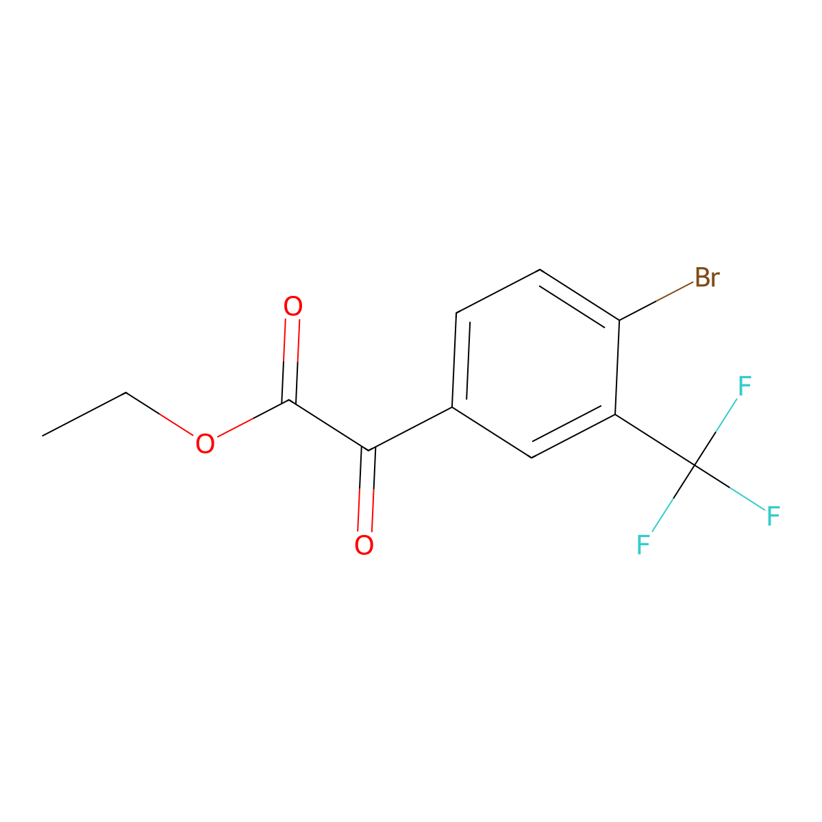 Ethyl 2-(4-bromo-3-(trifluoromethyl)phenyl)-2-oxoacetate molecular structure, CAS 2173092-52-7