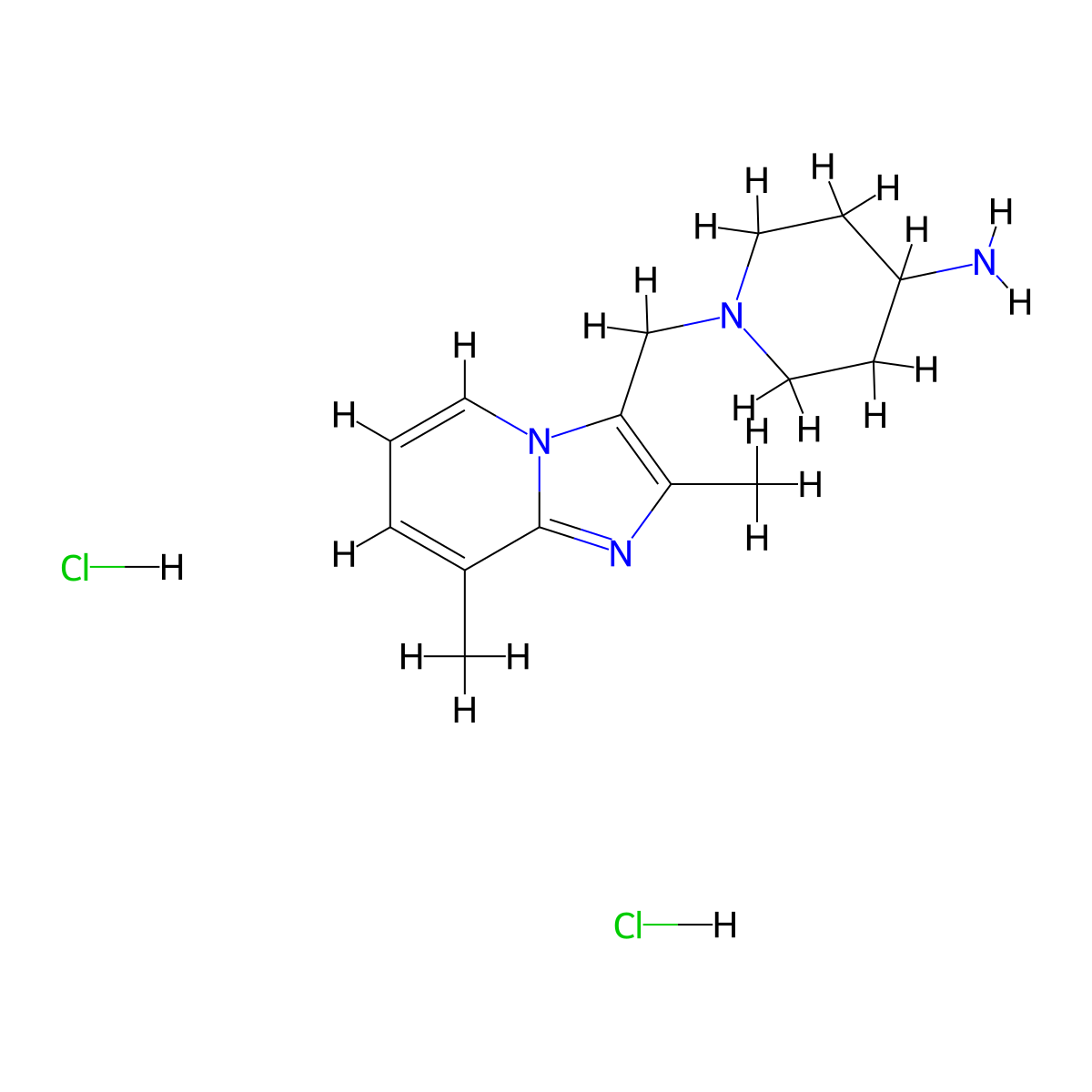 1-[(2,8-Dimethylimidazo[1,2-a]pyridin-3-yl)methyl]piperidin-4-amine dihydrochloride molecular structure, CAS 2173092-71-0