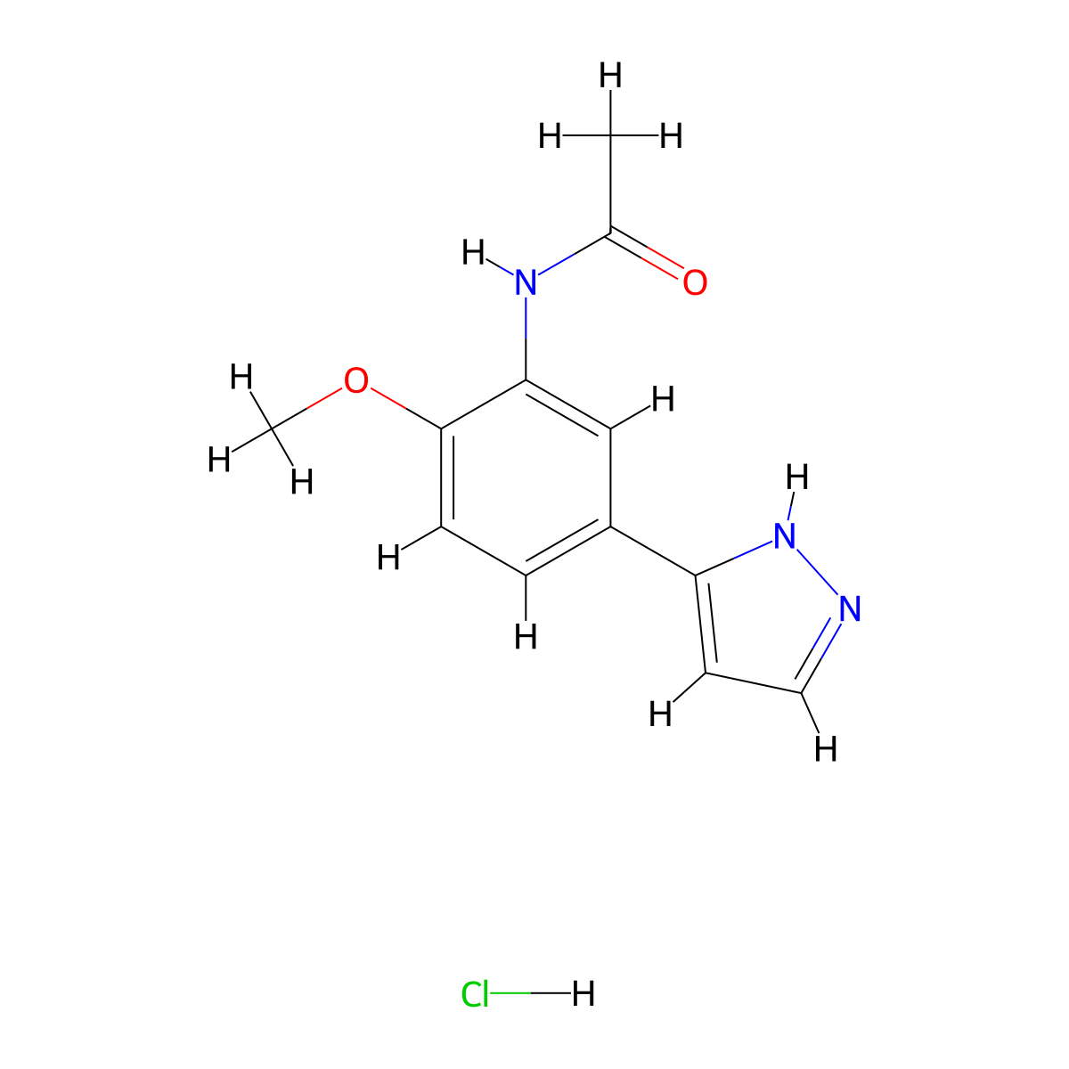 N-[2-Methoxy-5-(1h-pyrazol-3-yl)phenyl]acetamide hydrochloride molecular structure, CAS 2173092-94-7