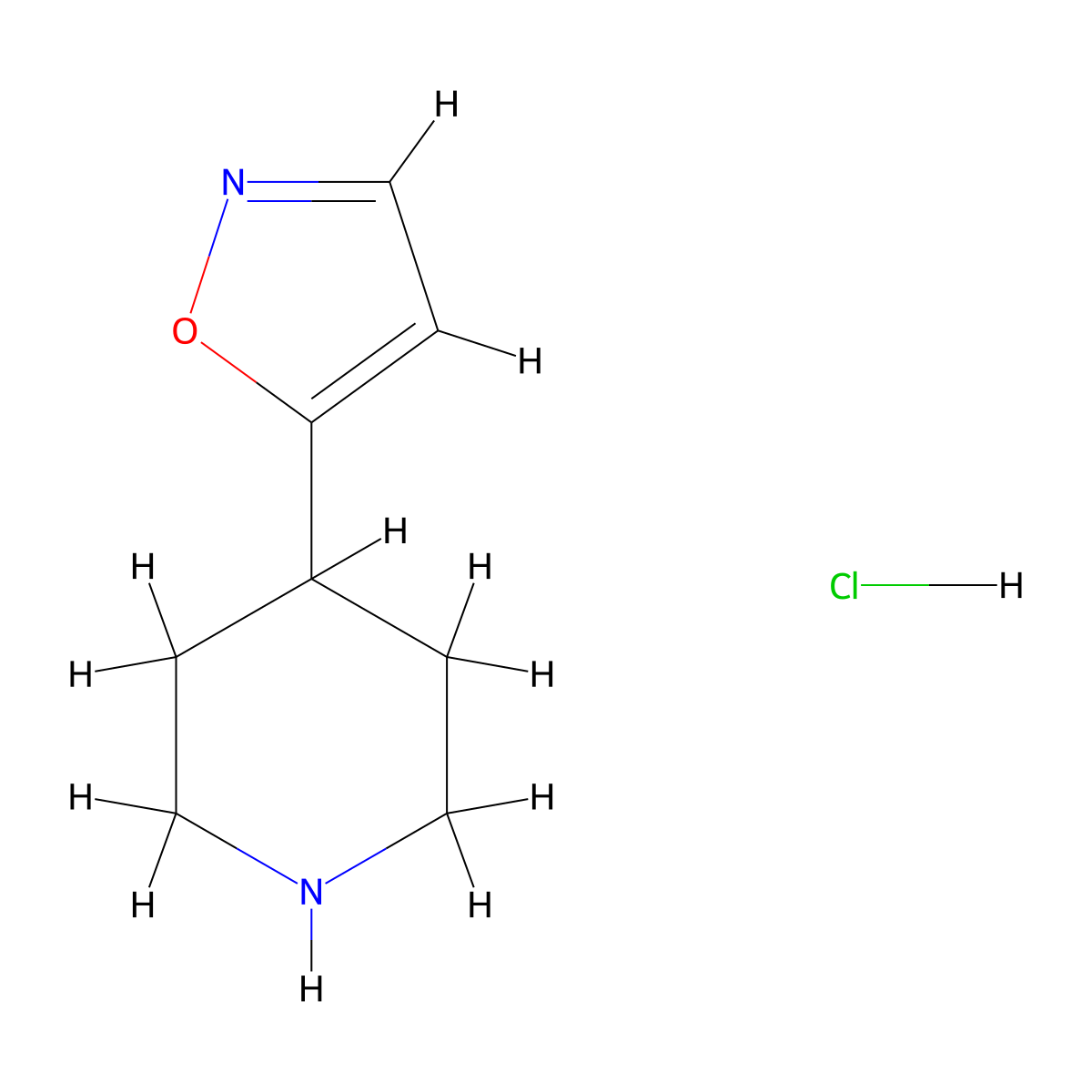 4-Isoxazol-5-ylpiperidine hydrochloride molecular structure, CAS 2173092-95-8