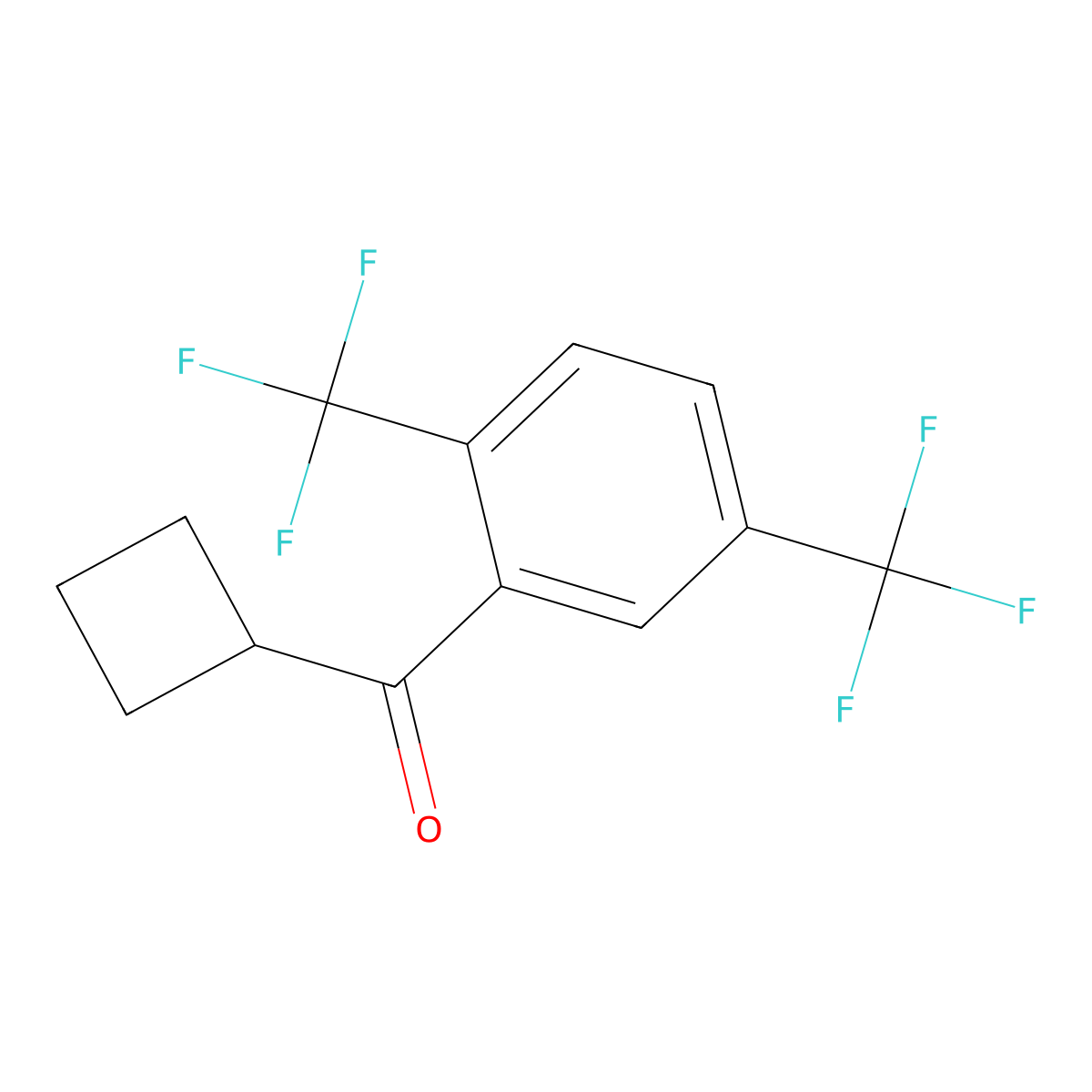 [2,5-Bis(trifluoromethyl)phenyl](cyclobutyl)methanone molecular structure, CAS 2173093-40-6