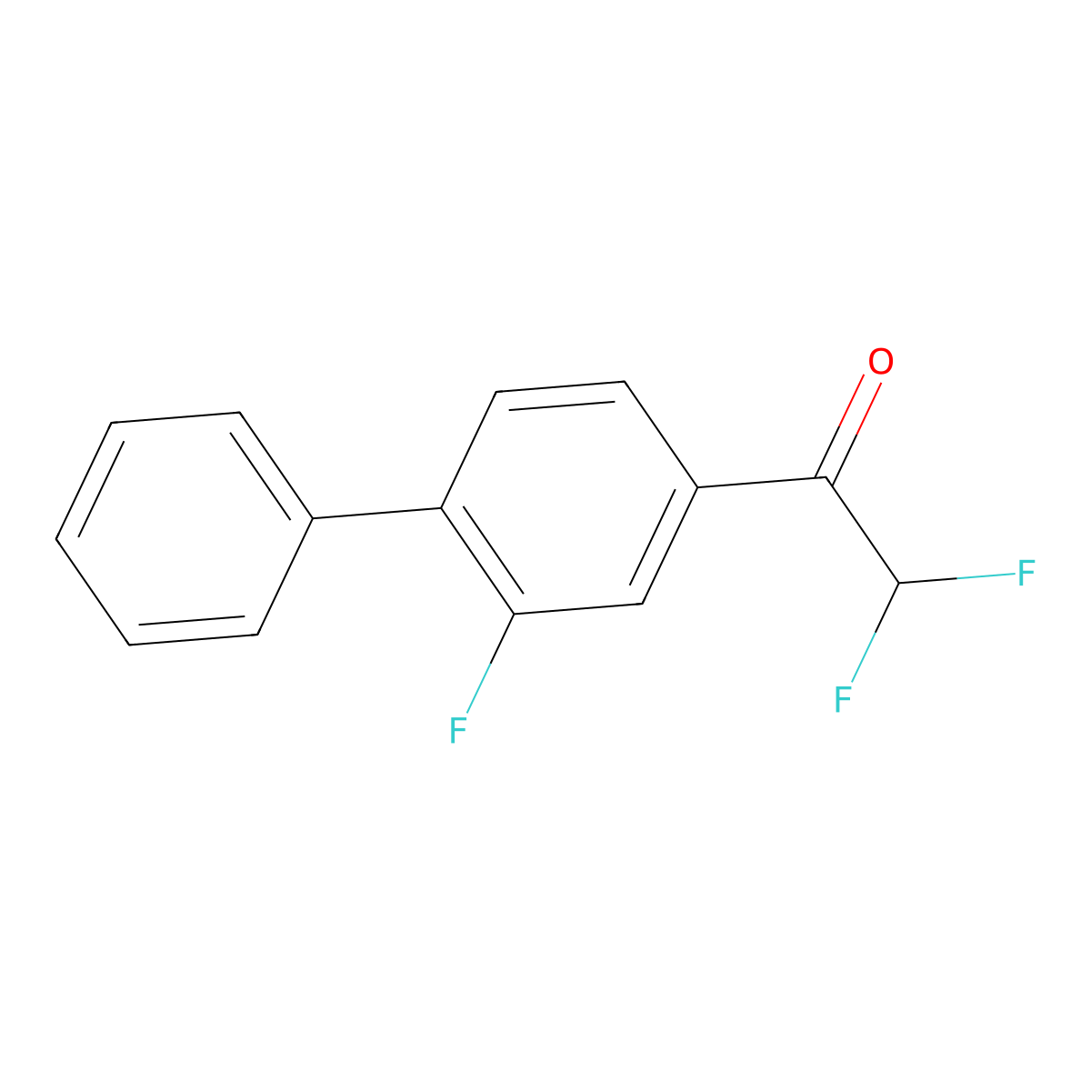 2,2-Difluoro-1-(2-fluoro-[1,1'-biphenyl]-4-yl)ethanone molecular structure, CAS 2173093-63-3