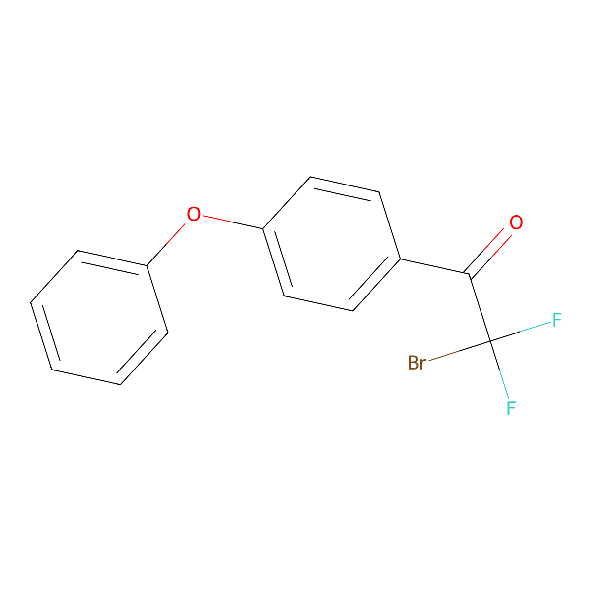 2-Bromo-2,2-difluoro-1-(4-phenoxyphenyl)ethanone molecular structure, CAS 2173094-36-3
