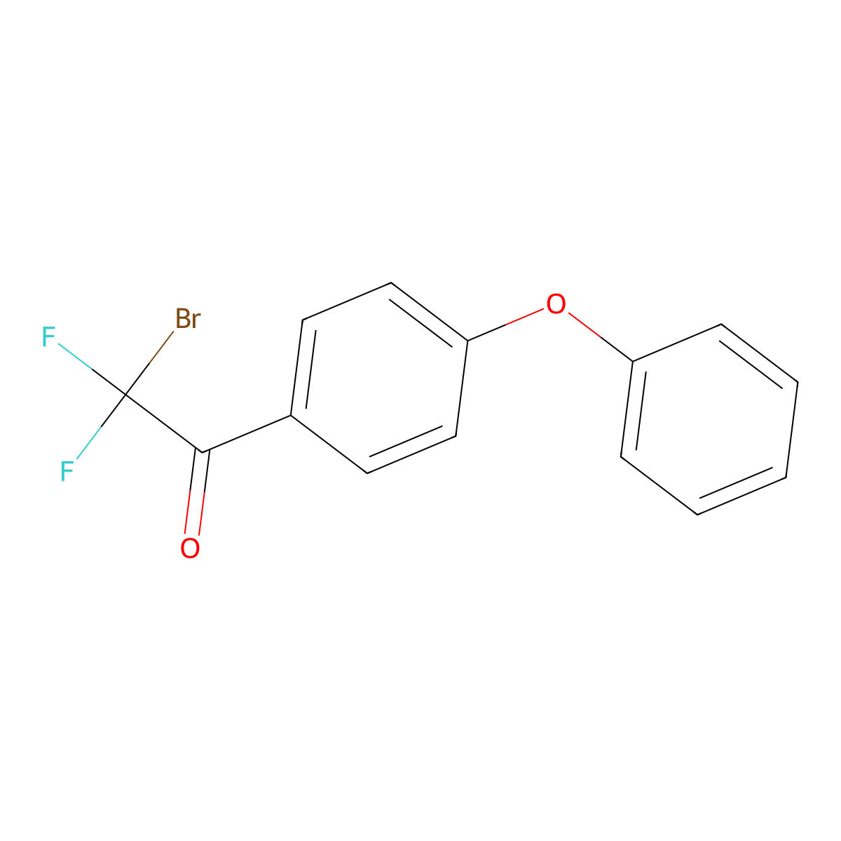 2-Bromo-2,2-difluoro-1-(4-phenoxyphenyl)ethanone molecular structure, CAS 2173094-36-3
