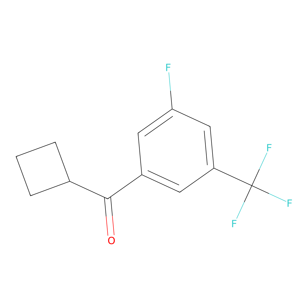 Cyclobutyl[3-fluoro-5-(trifluoromethyl)phenyl]methanone molecular structure, CAS 2173095-61-7