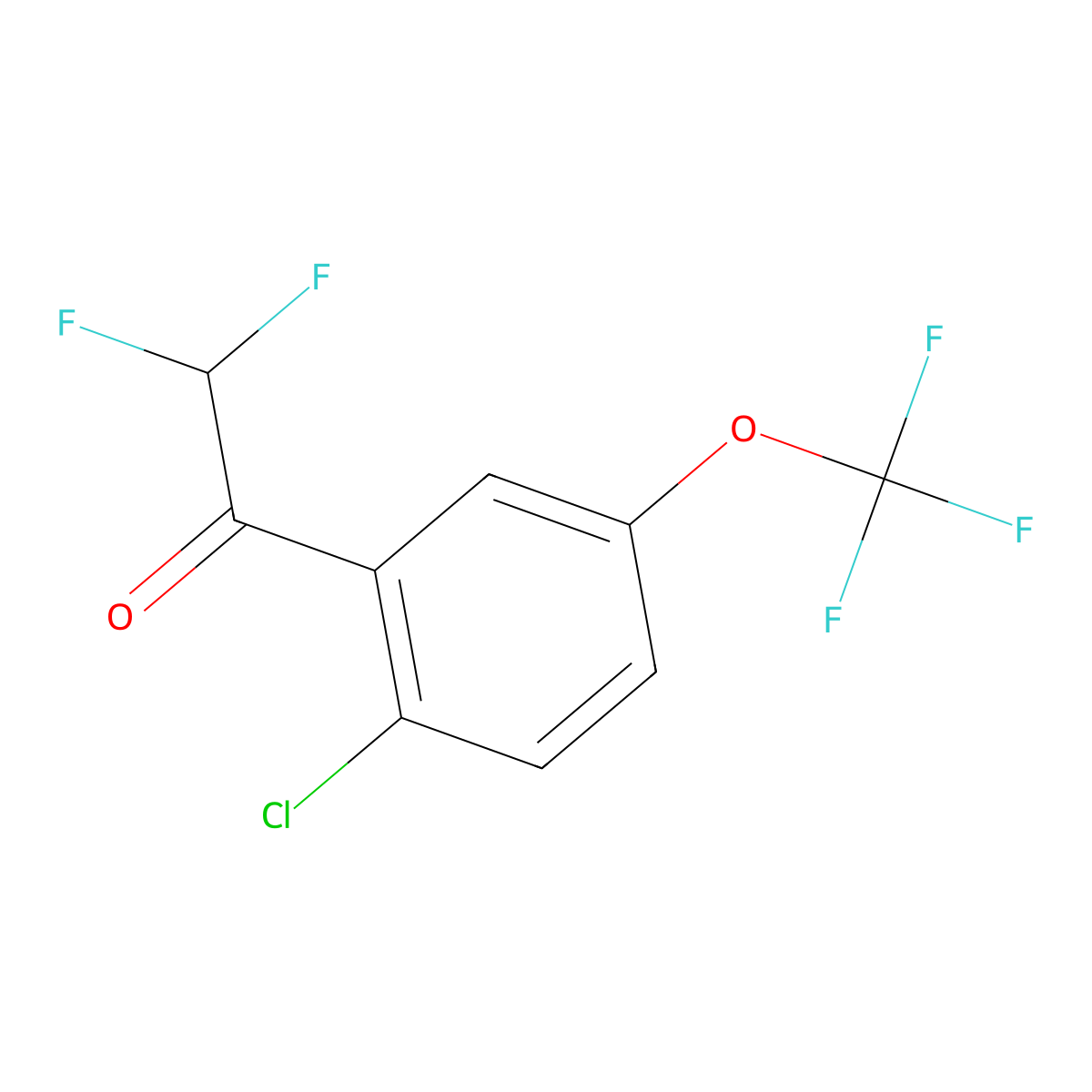 1-[2-Chloro-5-(trifluoromethoxy)phenyl]-2,2-difluoroethanone molecular structure, CAS 2173095-73-1