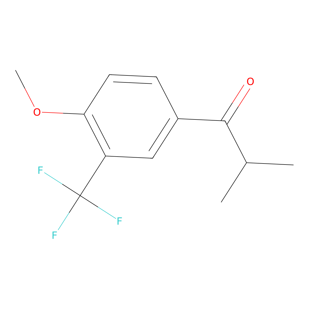 1-[4-Methoxy-3-(trifluoromethyl)phenyl]-2-methyl-1-propanone molecular structure, CAS 2173095-76-4