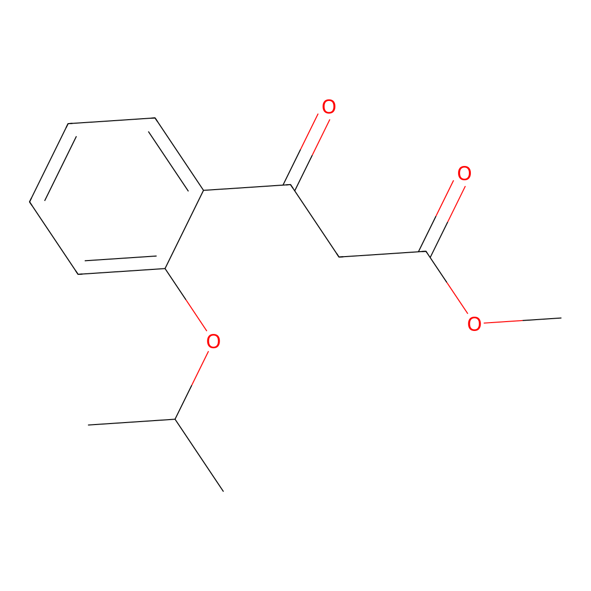 Methyl 3-oxo-3-[2-(propan-2-yloxy)phenyl]propanoate molecular structure, CAS 2173097-15-7