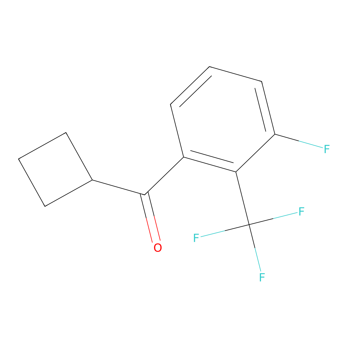 Cyclobutyl[3-fluoro-2-(trifluoromethyl)phenyl]methanone molecular structure, CAS 2173097-19-1