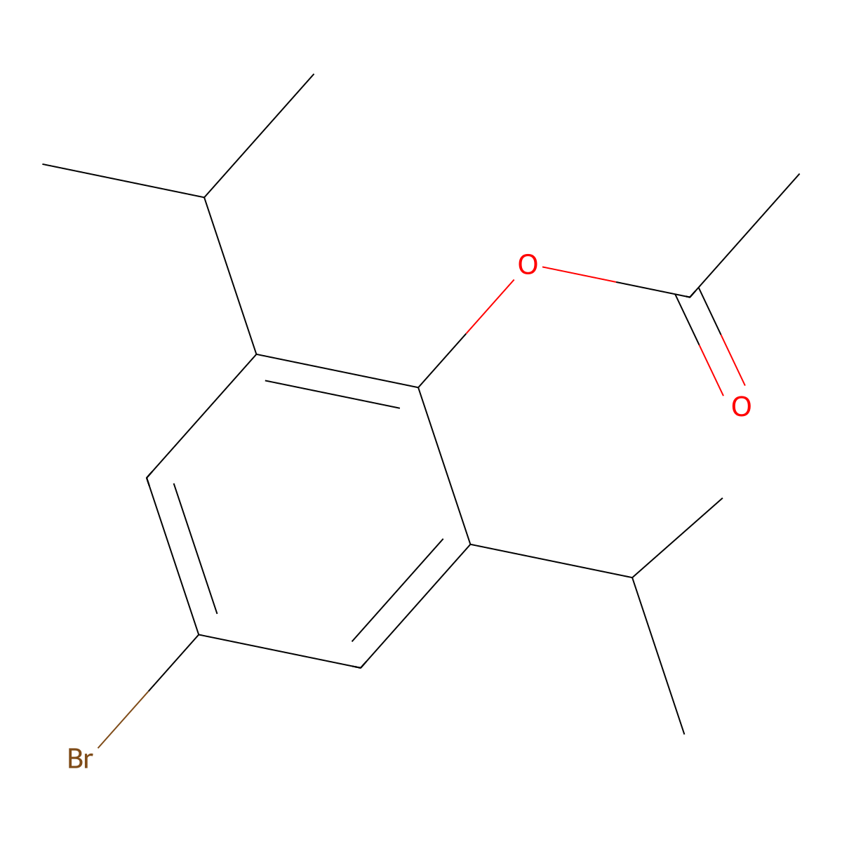 4-Bromo-2,6-diisopropylphenyl acetate molecular structure, CAS 2173098-79-6