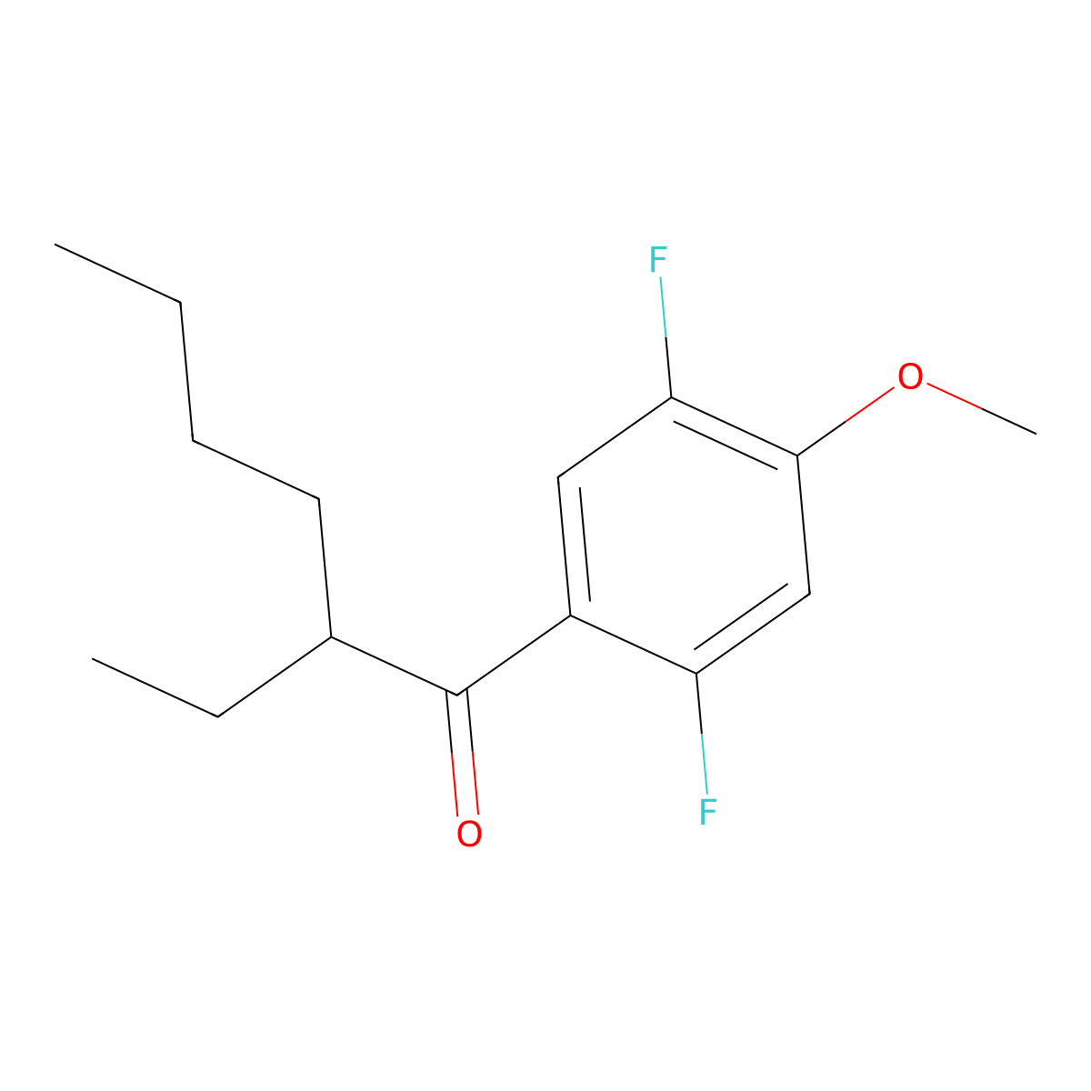 1-(2,5-Difluoro-4-methoxyphenyl)-2-ethylhexan-1-one molecular structure, CAS 2173098-84-3
