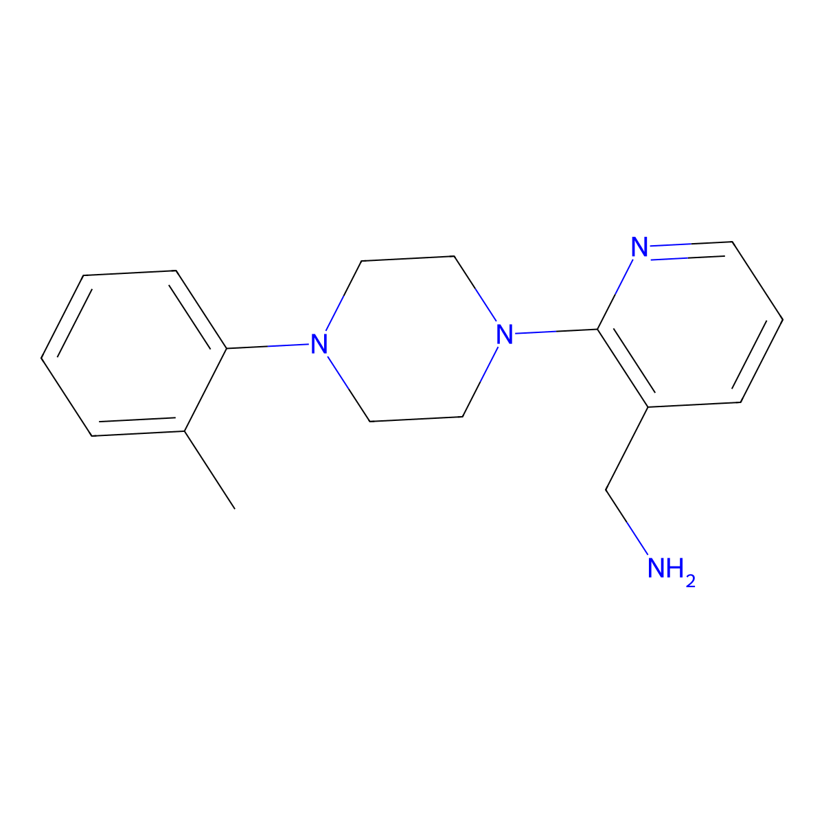 ((2-[4-(2-Methylphenyl)piperazin-1-yl]pyridin-3-yl)methyl)amine molecular structure, CAS 2173099-02-8