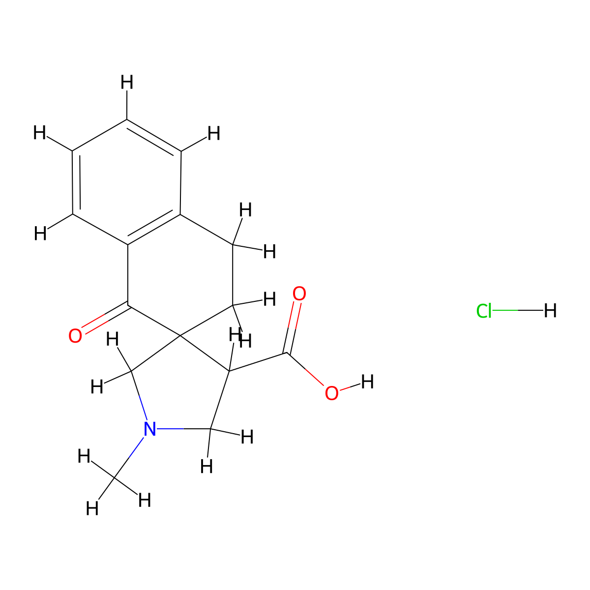 1'-Methyl-1-oxo-3,4-dihydro-1h-spiro[naphthalene-2,3'-pyrrolidine]-4'-carboxylic acid hydrochloride molecular structure, CAS 2173099-37-9