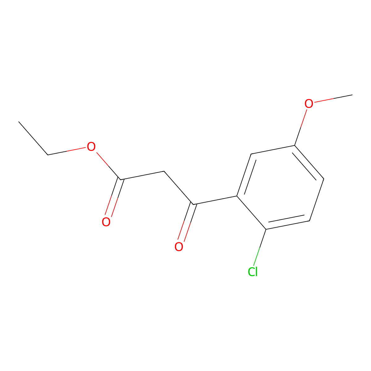 3-(2-Chloro-5-methoxy-phenyl)-3-oxo-propionic acid ethyl ester molecular structure, CAS 2173099-38-0