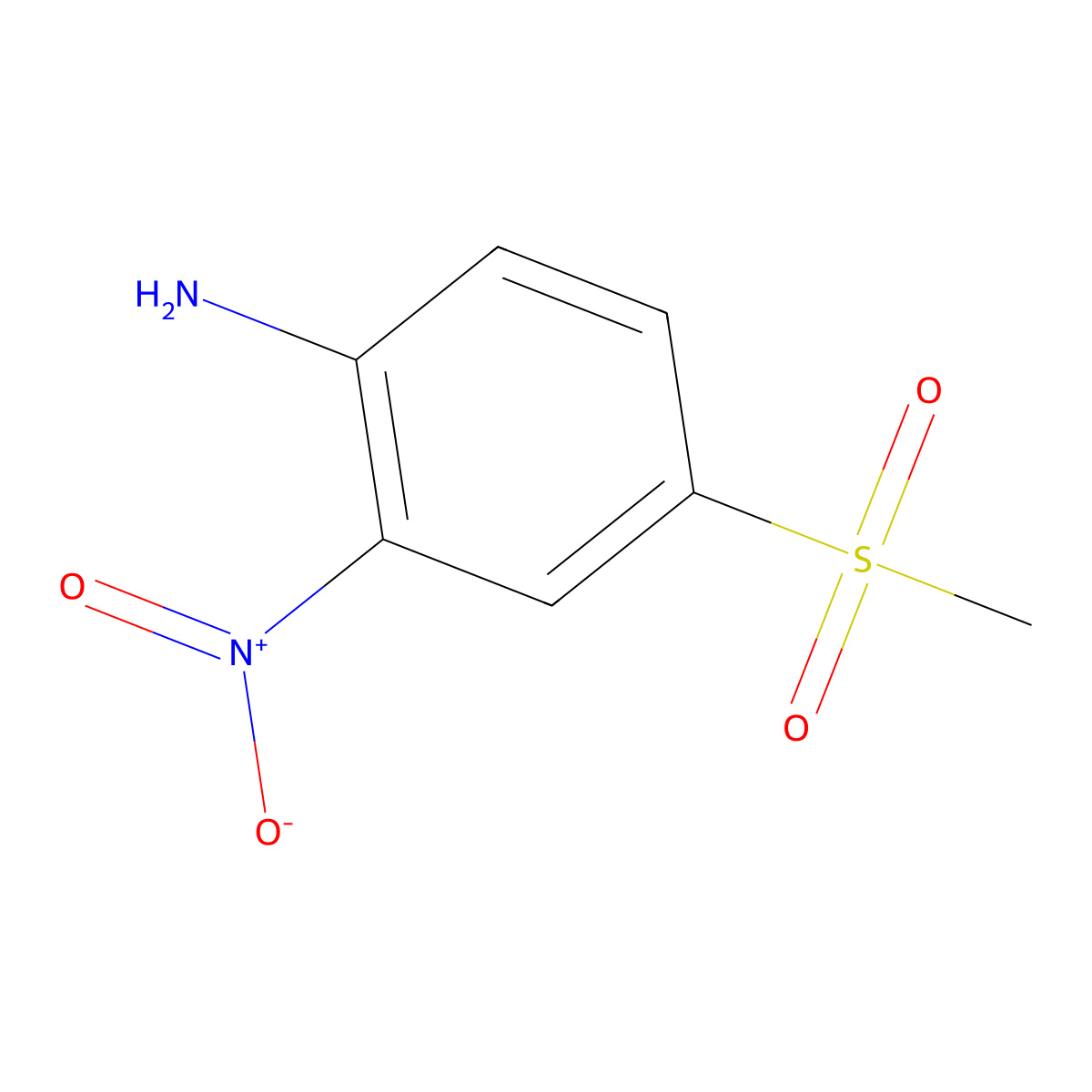 Benzenamine, 4-(methylsulfonyl)-2-nitro- molecular structure, CAS 21731-56-6