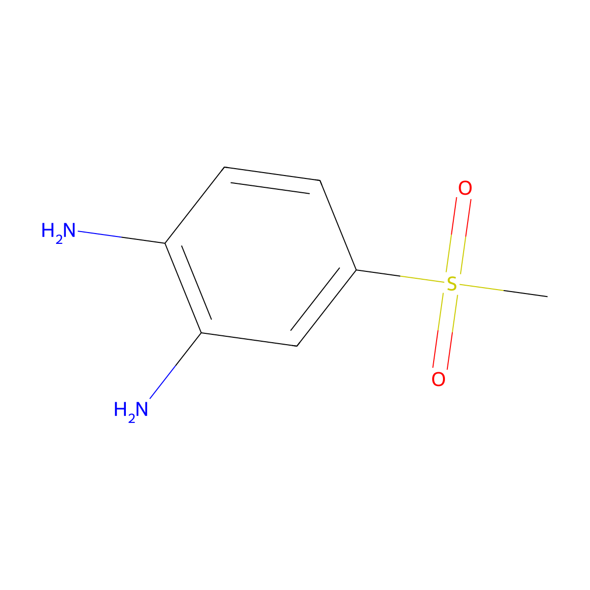 4-Methanesulfonylbenzene-1,2-diamine molecular structure, CAS 21731-57-7