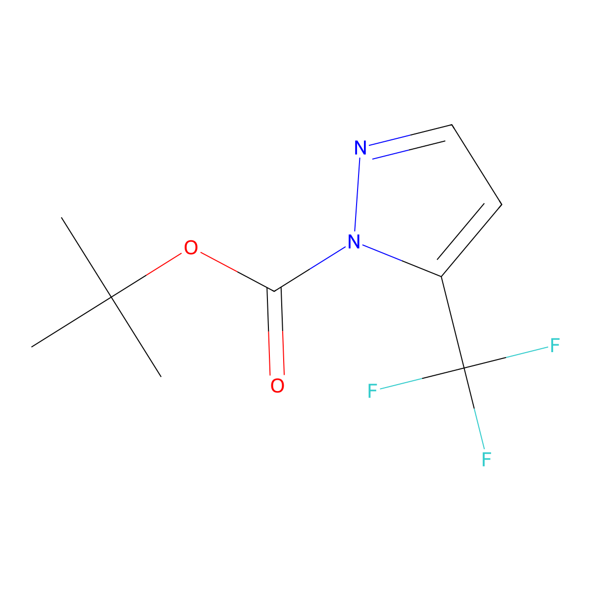 tert-Butyl 5-(trifluoromethyl)pyrazole-1-carboxylate molecular structure, CAS 2173100-49-5