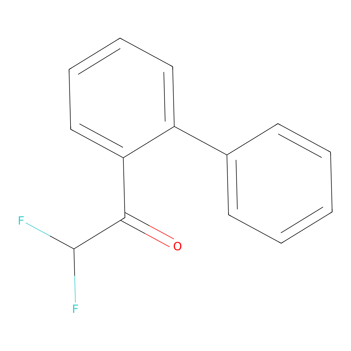 2,2-Difluoro-1-(2-phenylphenyl)ethan-1-one molecular structure, CAS 2173102-53-7