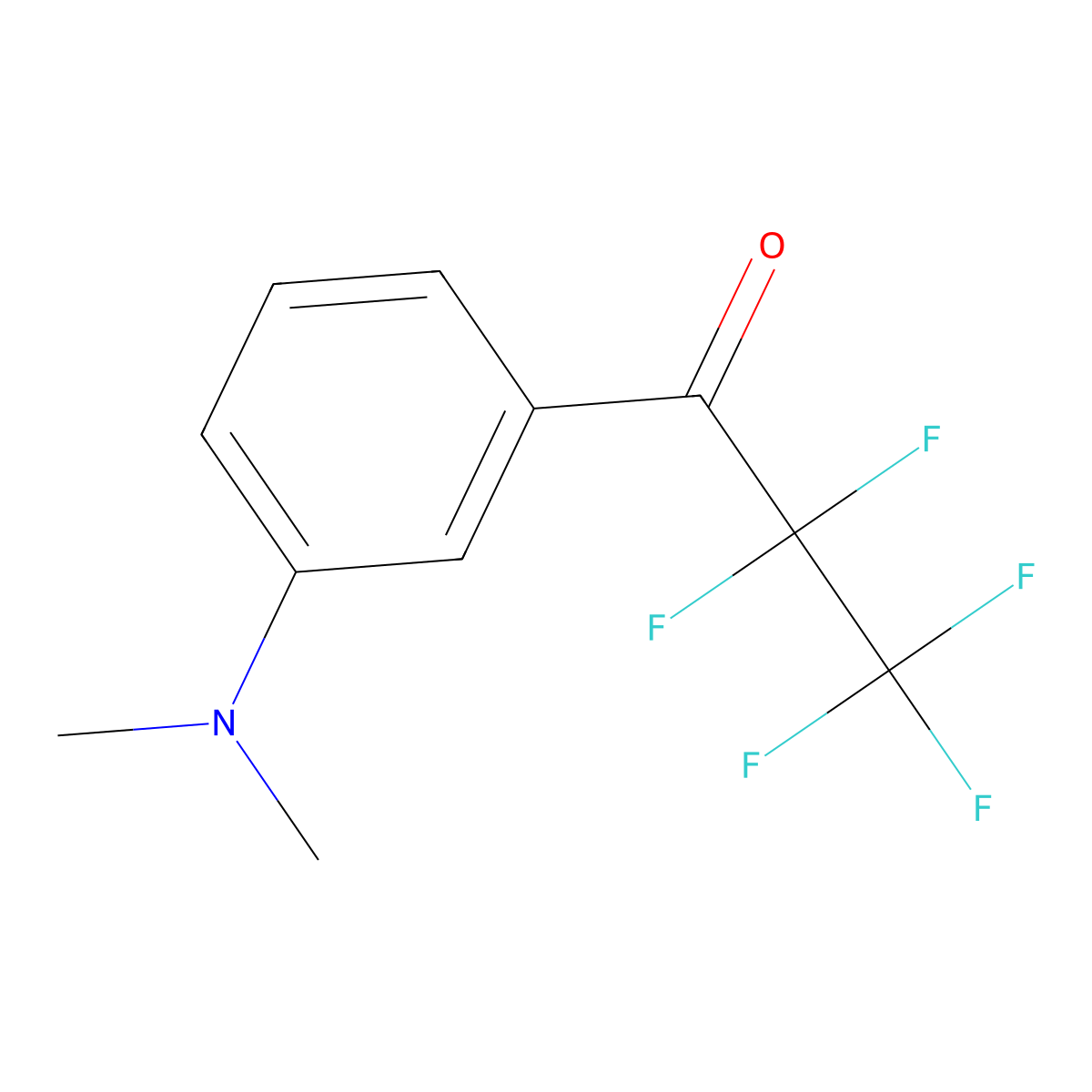 1-[3-(Dimethylamino)phenyl]-2,2,3,3,3-pentafluoro-1-propanone molecular structure, CAS 2173103-63-2