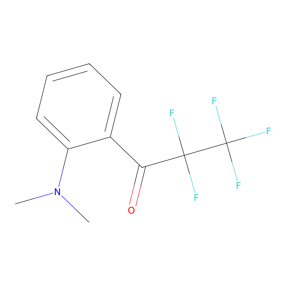 1-[2-(Dimethylamino)phenyl]-2,2,3,3,3-pentafluoro-1-propanone molecular structure, CAS 2173103-65-4