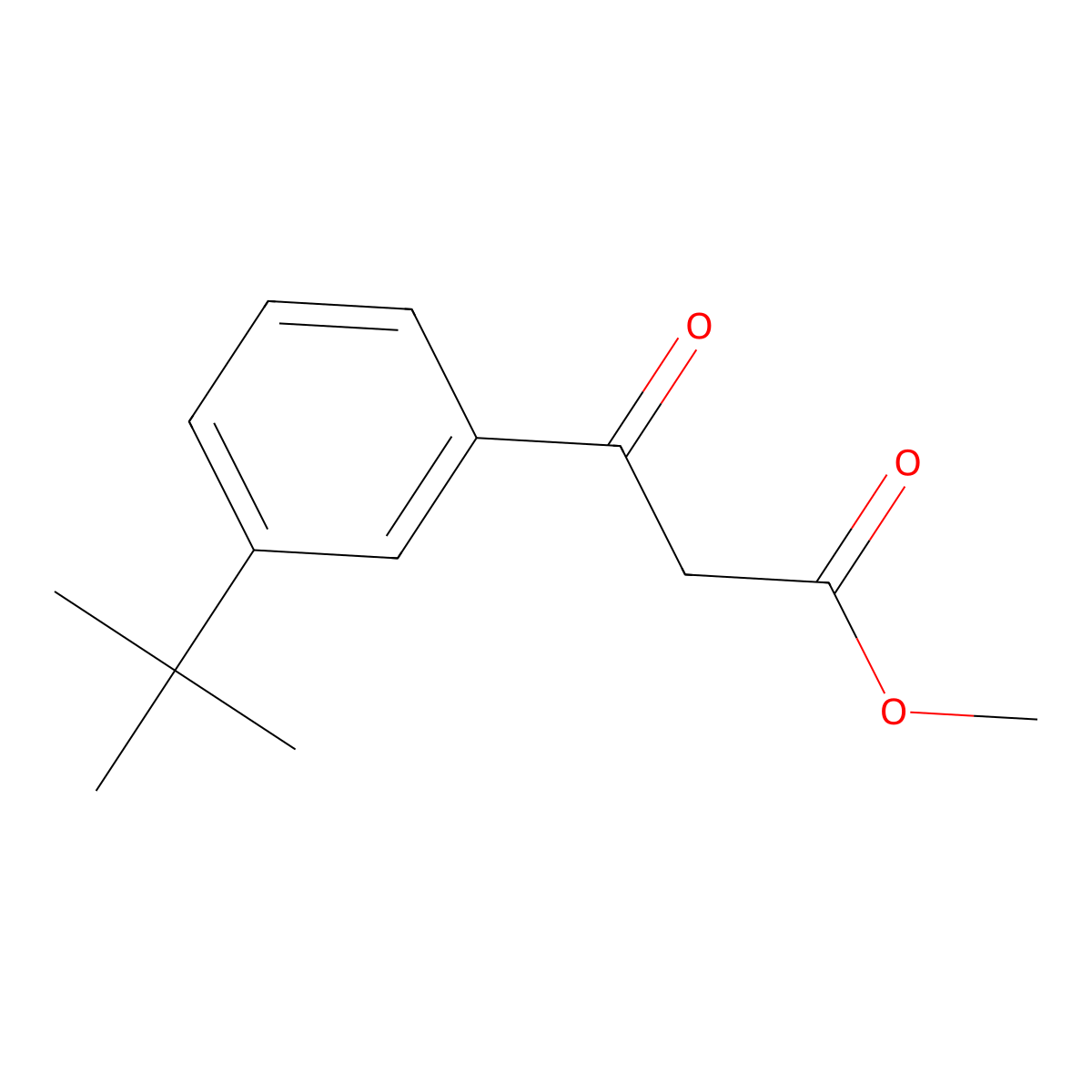 Methyl 3-(3-tert-butylphenyl)-3-oxopropanoate molecular structure, CAS 2173104-24-8
