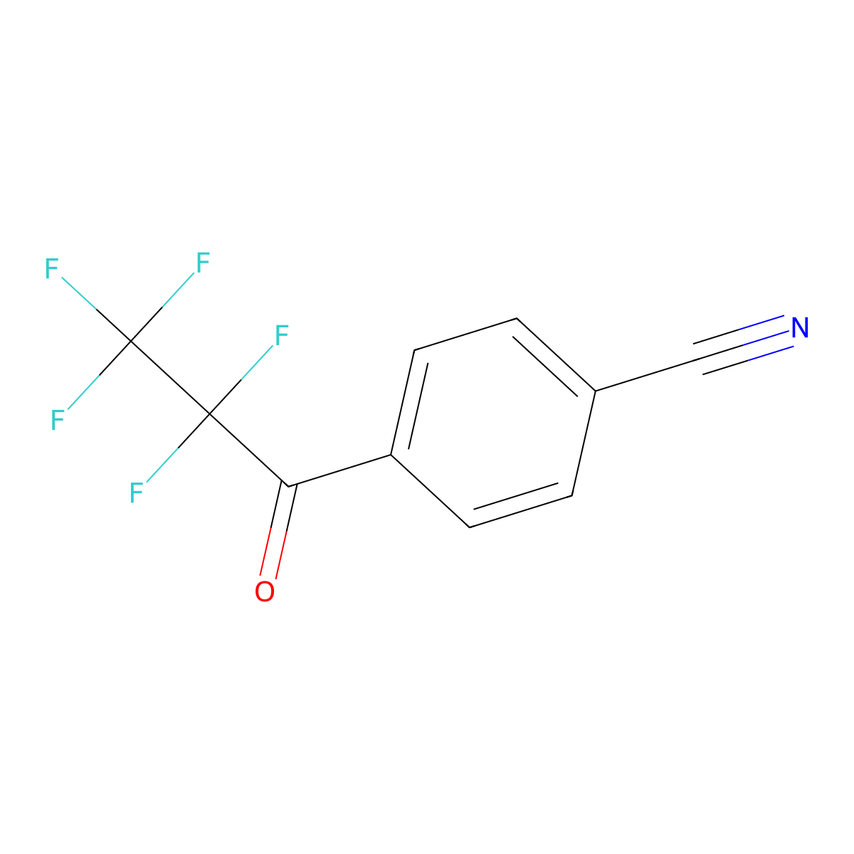 4-(2,2,3,3,3-Pentafluoro-1-oxopropyl)benZonitrile molecular structure, CAS 2173105-01-4