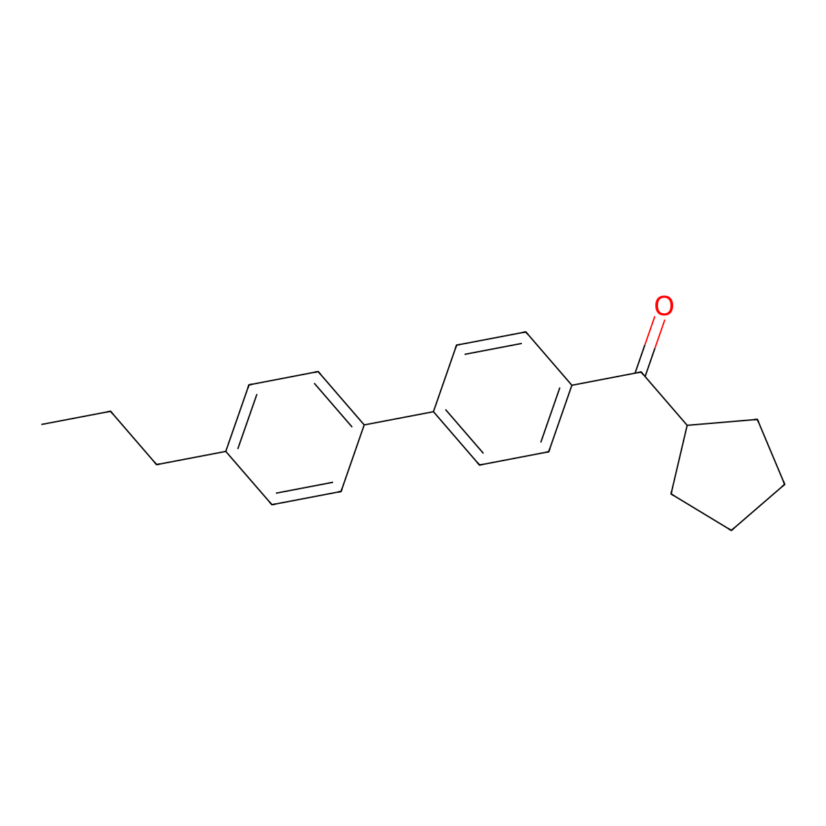 Cyclopentyl(4'-propyl[1,1'-biphenyl]-4-yl)methanone molecular structure, CAS 2173105-18-3