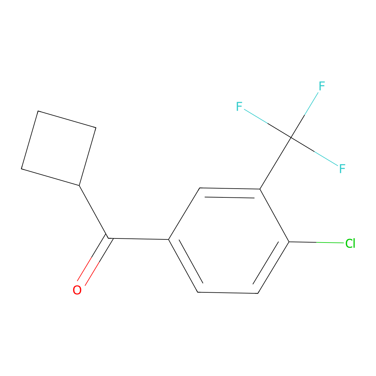 [4-Chloro-3-(trifluoromethyl)phenyl]cyclobutylmethanone molecular structure, CAS 2173105-55-8