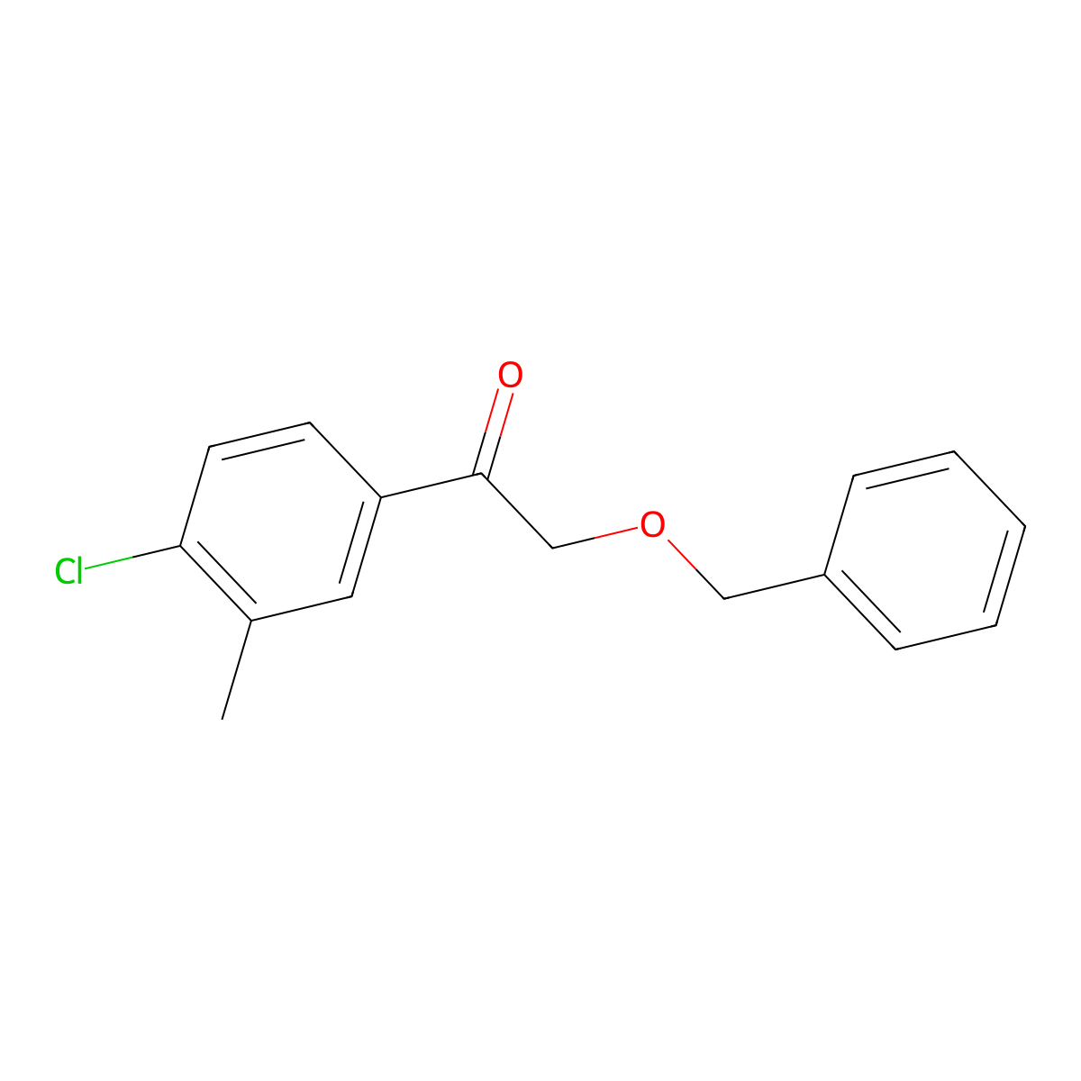 2-(Benzyloxy)-1-(4-chloro-3-methylphenyl)ethan-1-one molecular structure, CAS 2173105-61-6
