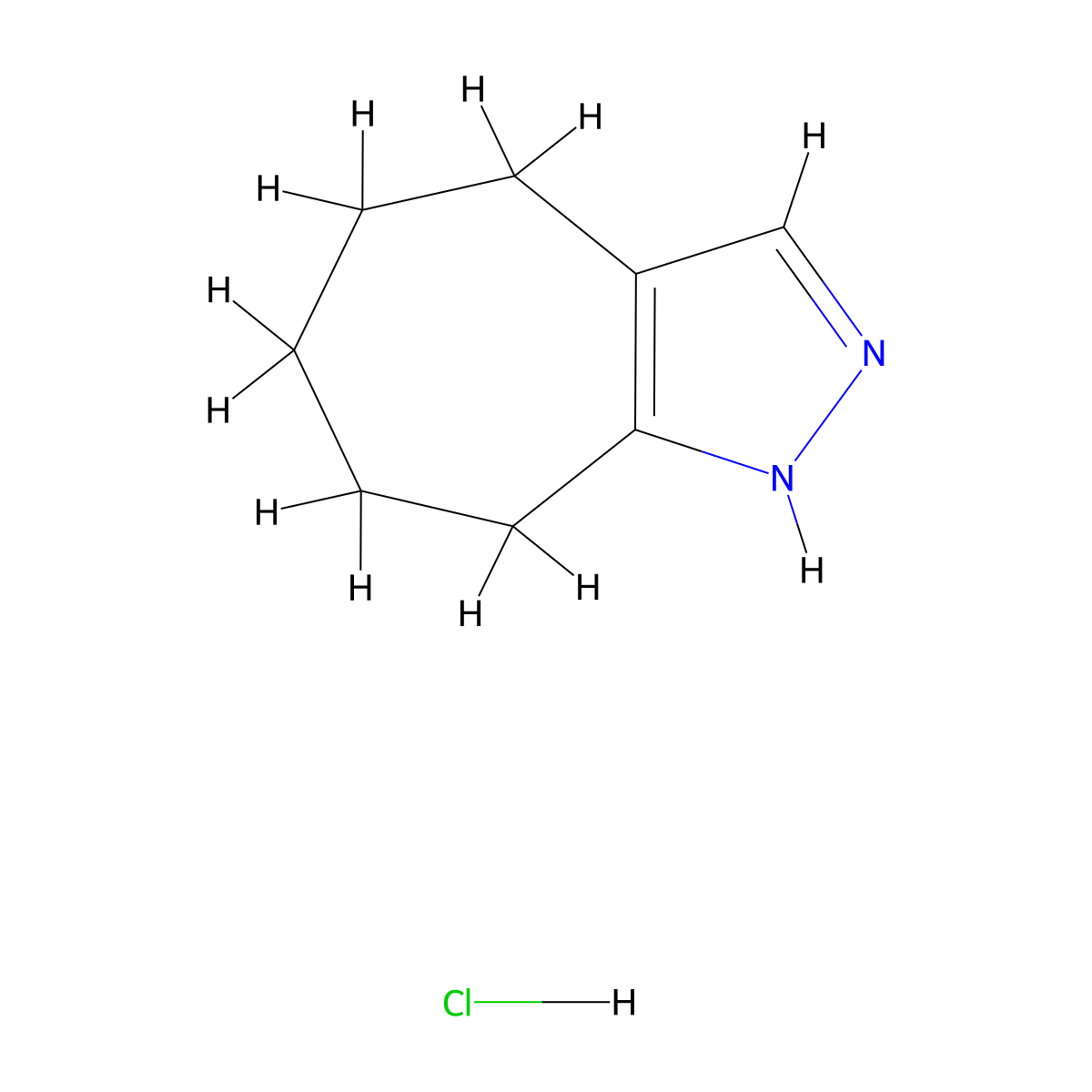 2,4,5,6,7,8-Hexahydrocyclohepta[c]pyrazole hydrochloride molecular structure, CAS 2173107-23-6