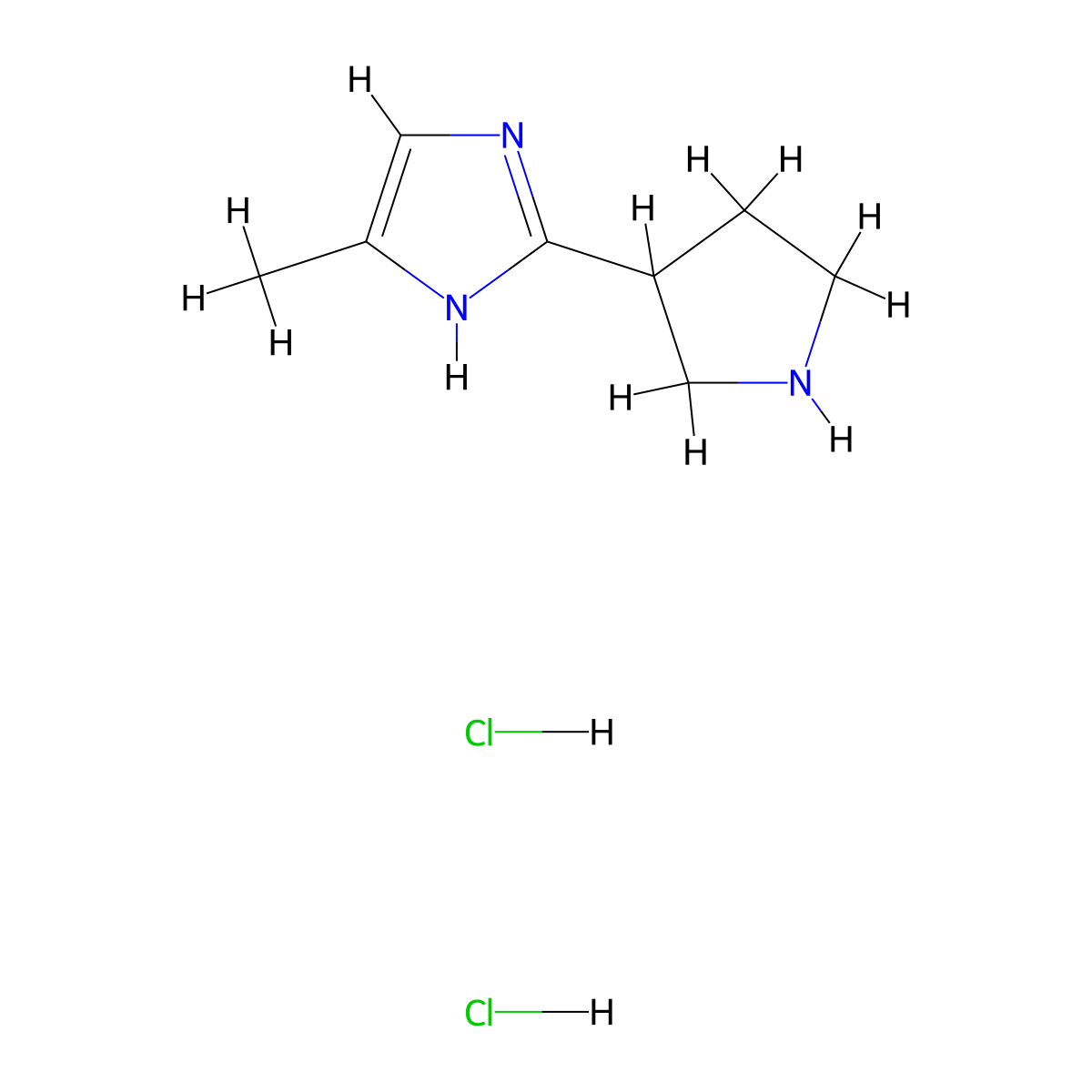 5-Methyl-2-pyrrolidin-3-yl-1h-imidazole dihydrochloride molecular structure, CAS 2173107-35-0